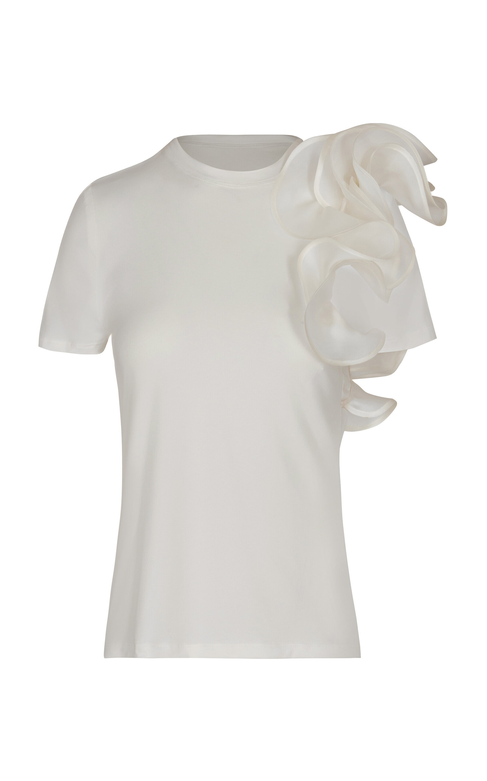 Andres Otalora Barichara Ruffled T-shirt In Off-white