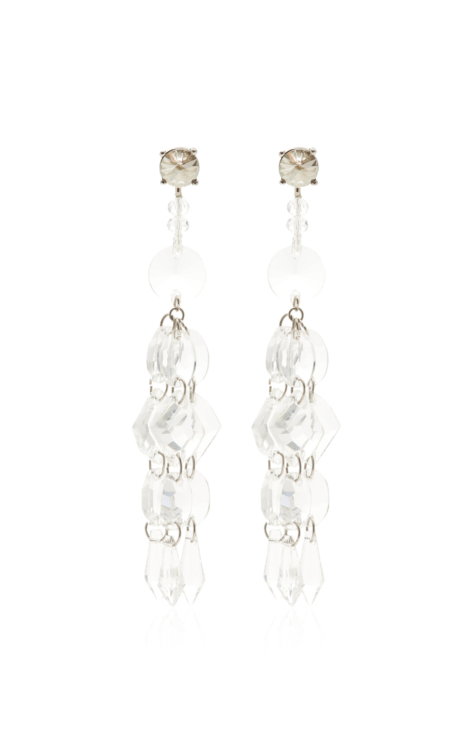 Oscar De La Renta Layered Tastle Tier Earrings In Metallic