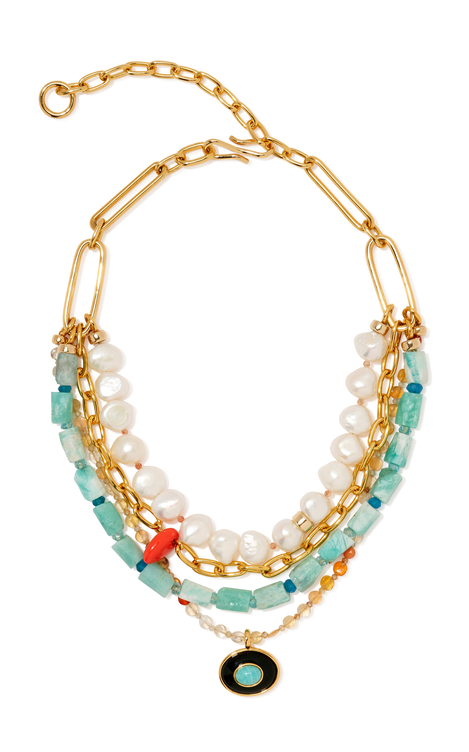 Lizzie Fortunato Vizcaya Necklace In Green