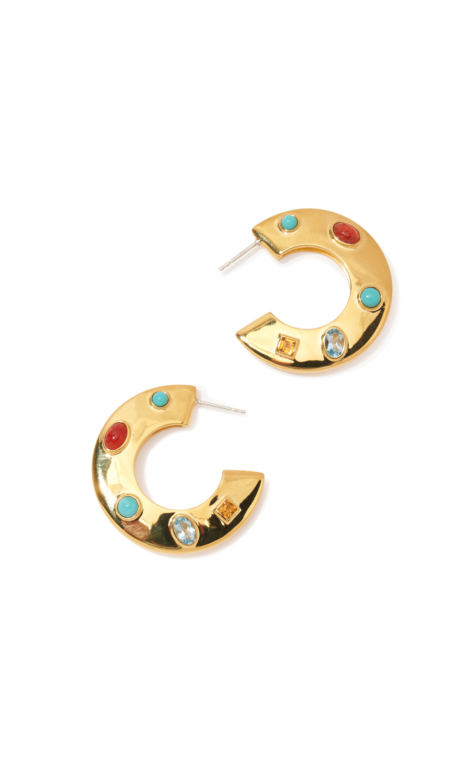 Lizzie Fortunato Saucer Hoop Earrings In Gold