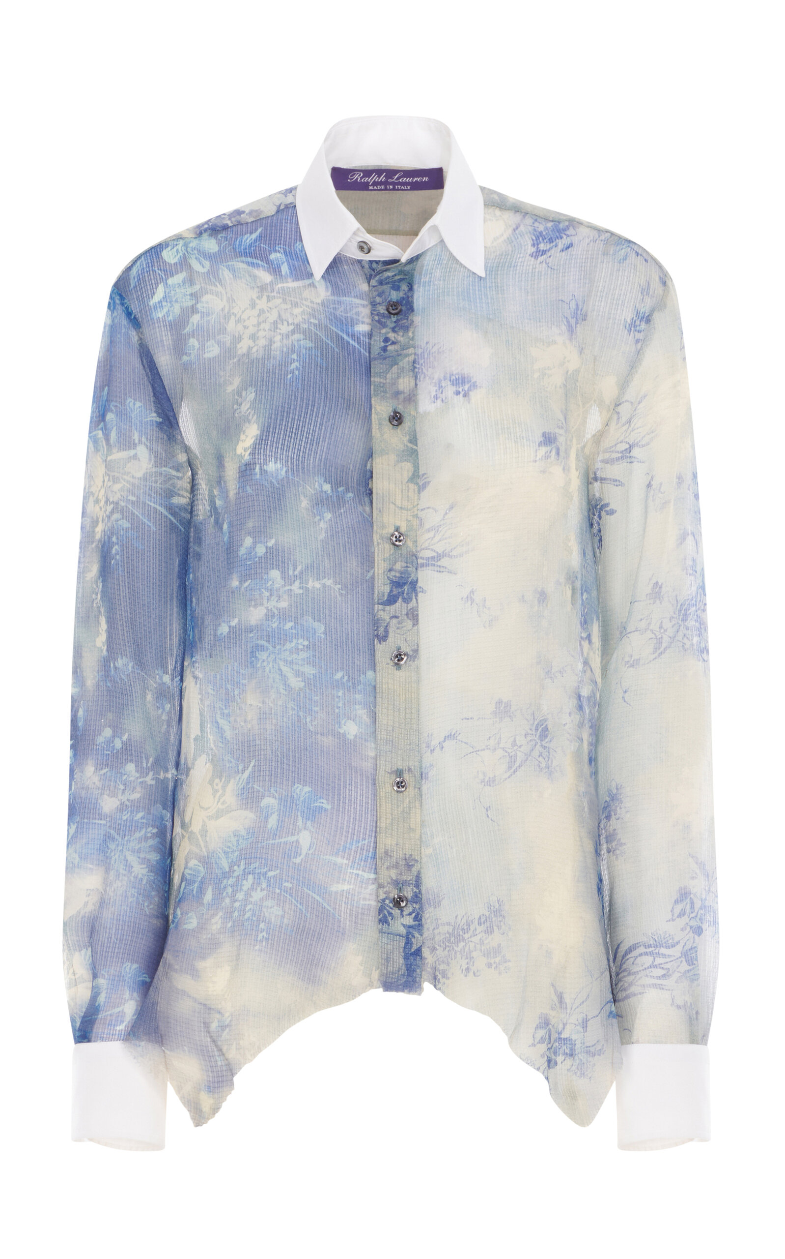 Polo Ralph Lauren Nancie Floral Silk Shirt In Blue
