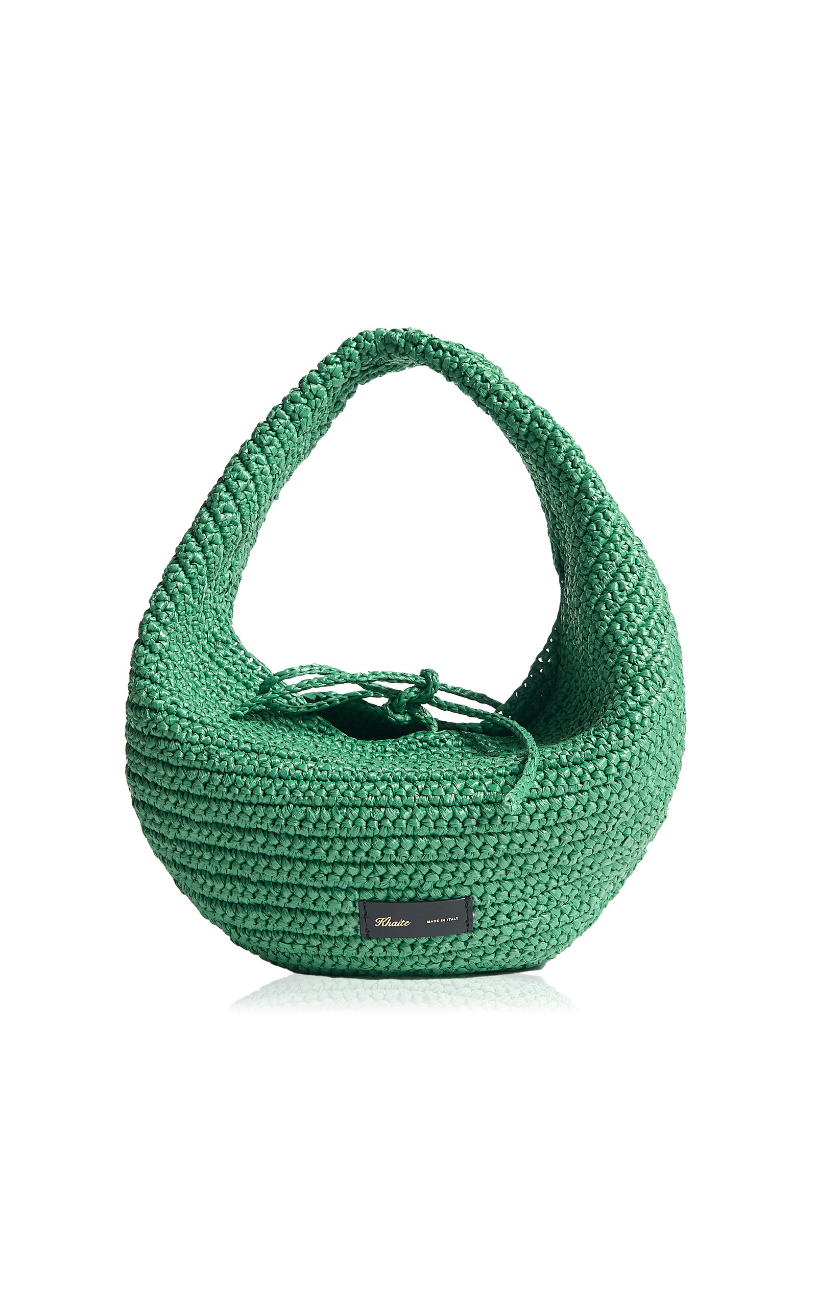 Khaite - Olivia Medium Raffia Hobo Bag - Green - OS - Moda Operandi