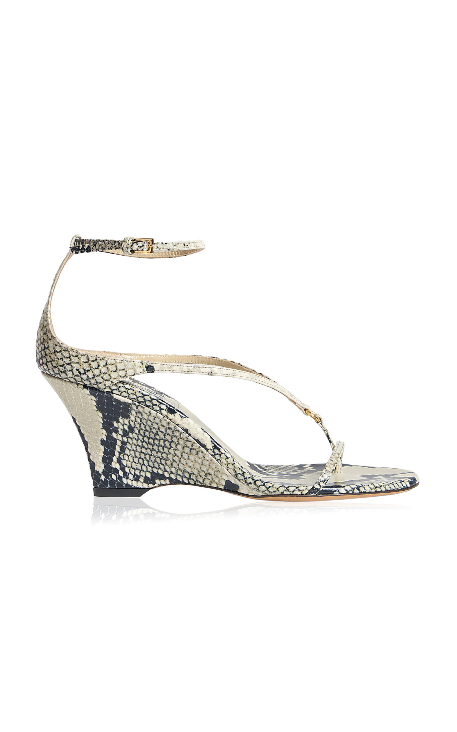 Khaite Marion Embossed Leather Sandals