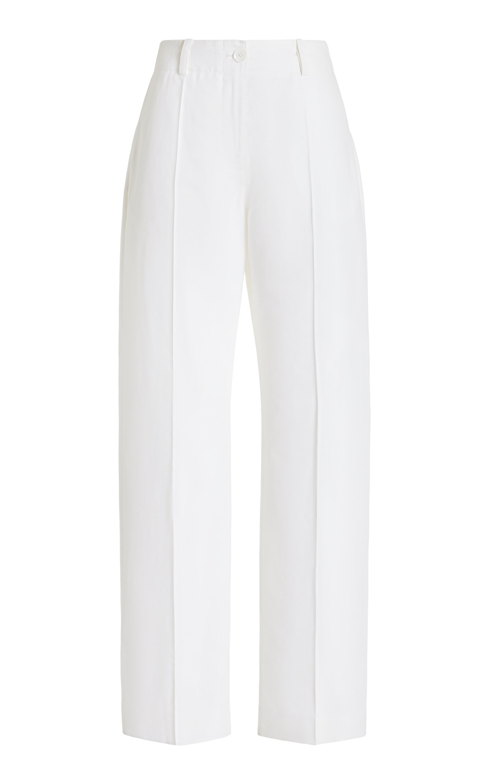 Proenza Schouler Otis Pleated Wide-leg Pants In White