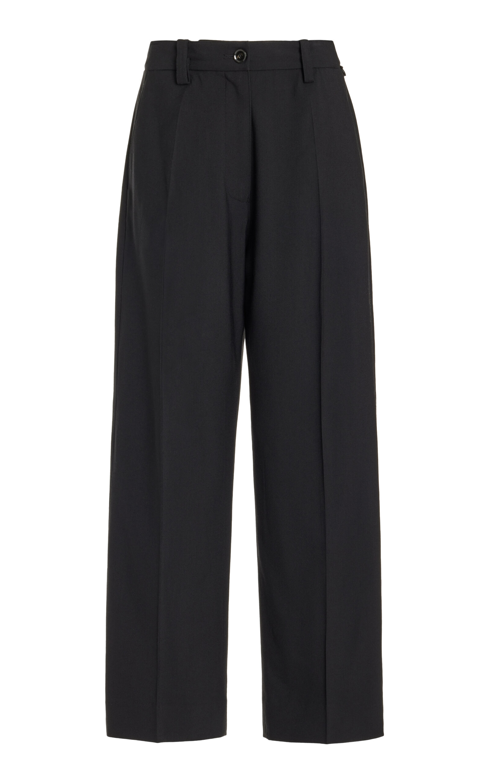 Proenza Schouler Otis Pleated Wide-leg Pants In Black