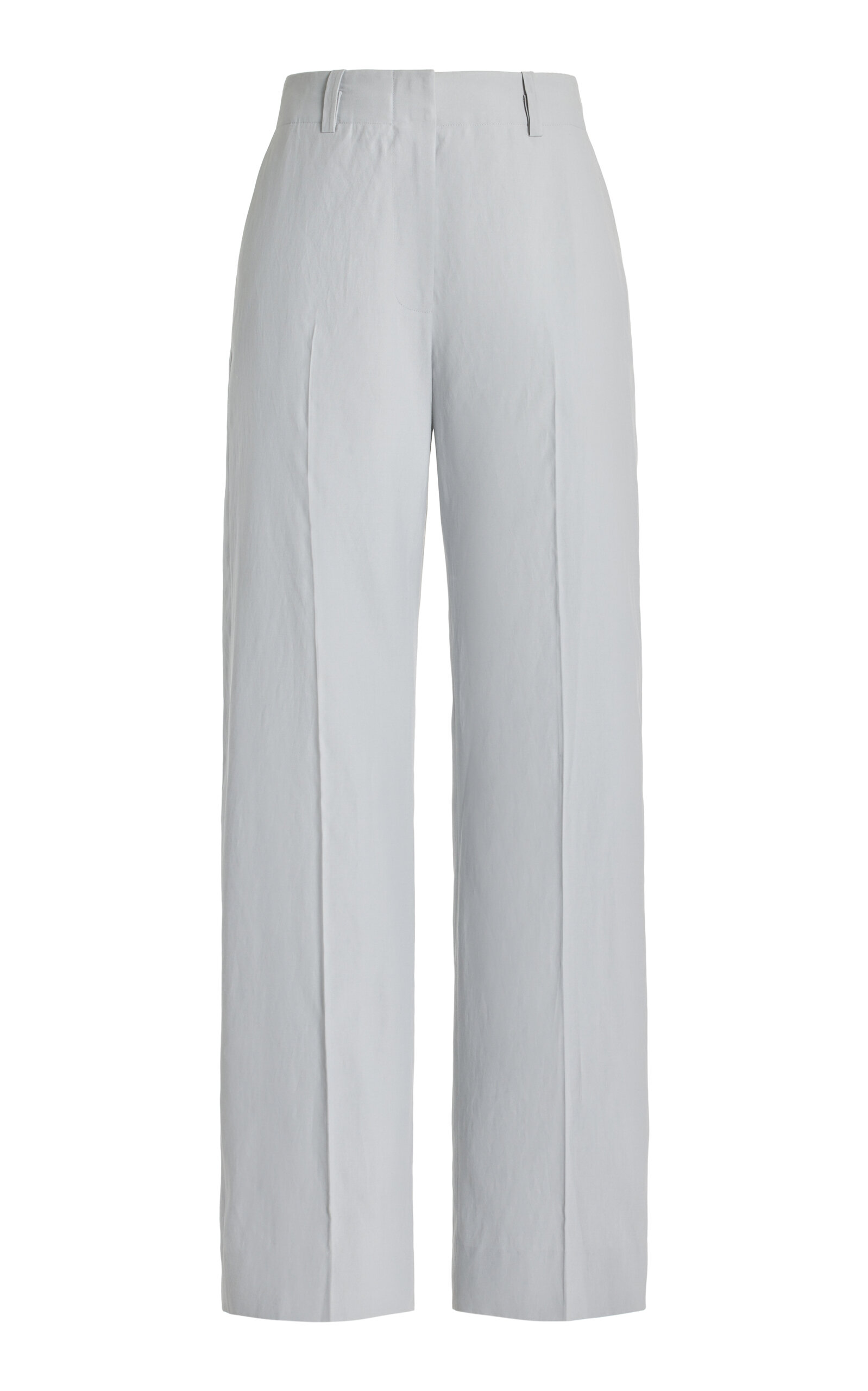 Proenza Schouler Joey Tailored Cotton-blend Wide-leg Trousers In Light Blue