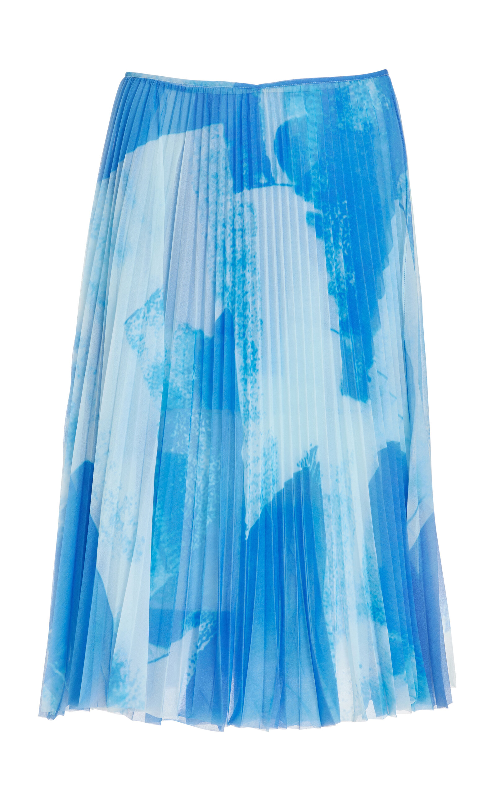 Proenza Schouler Judy Printed Jersey Midi Skirt In Blue