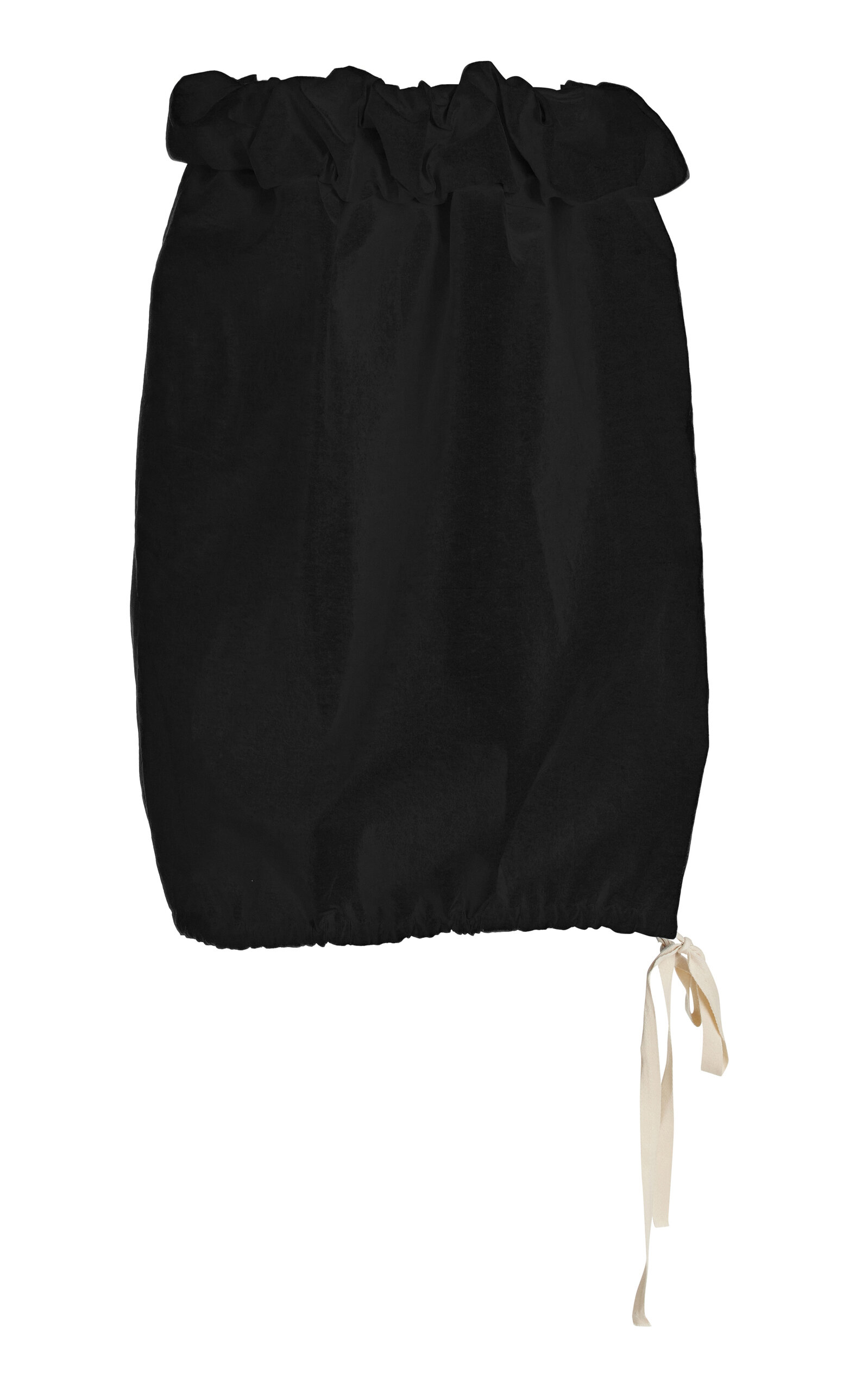 Proenza Schouler Hayley Ruffled Cotton Poplin Midi Skirt In Black