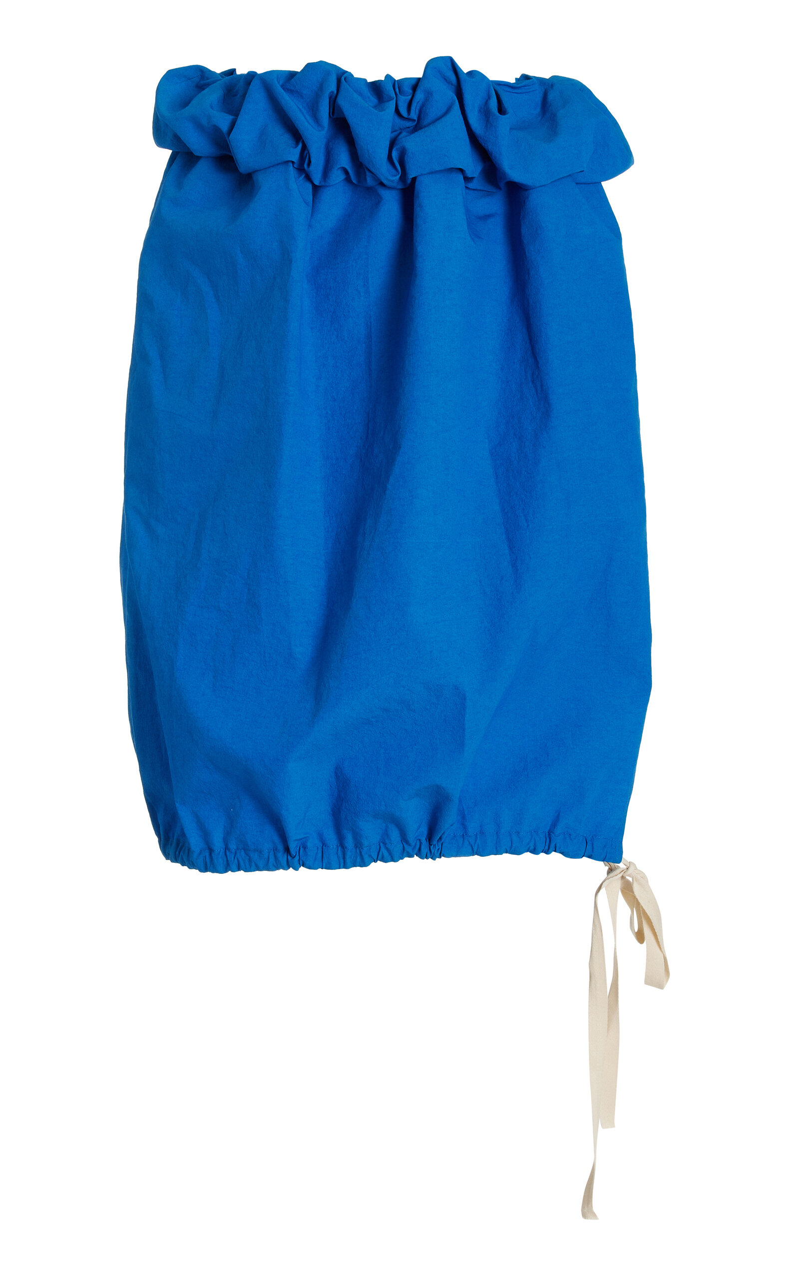 Proenza Schouler Hayley Ruffled Cotton Poplin Midi Skirt In Blue