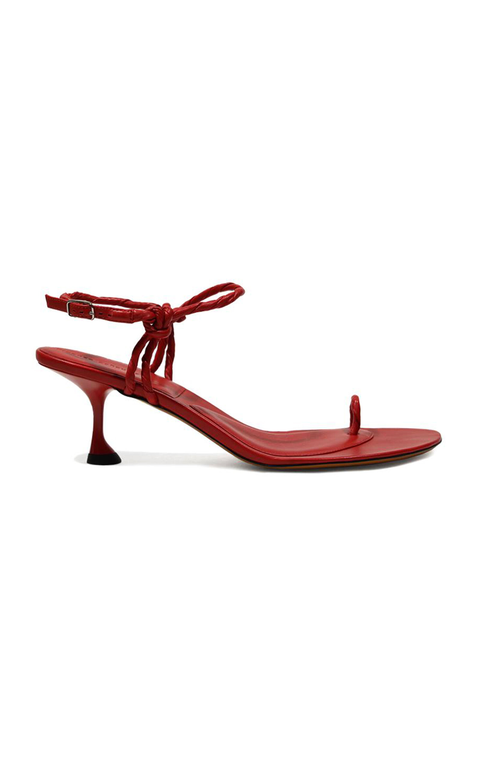 Proenza Schouler Tee Toe Ring Leather Sandals In Red