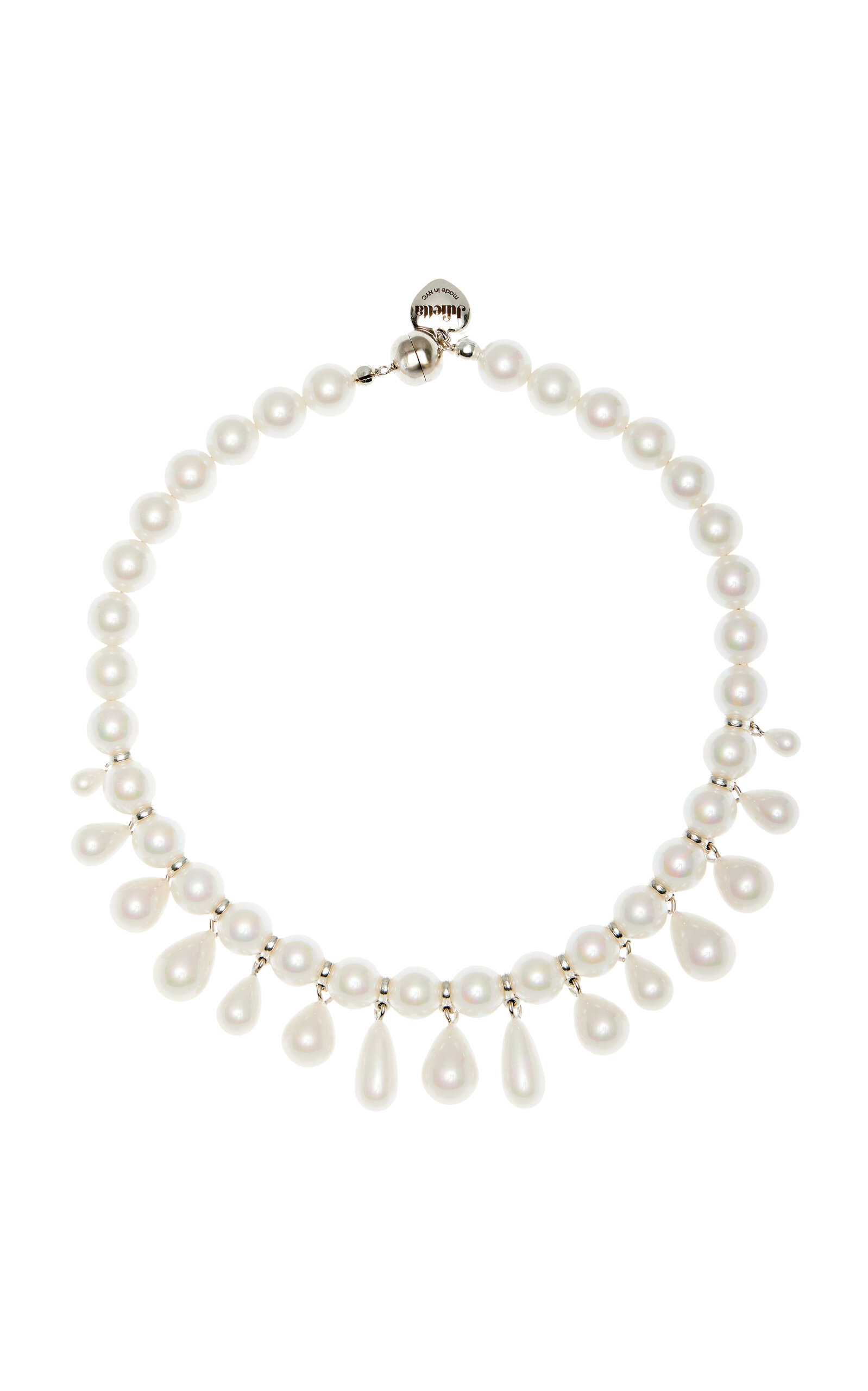 Julietta Scarlet Pearl Necklace In White