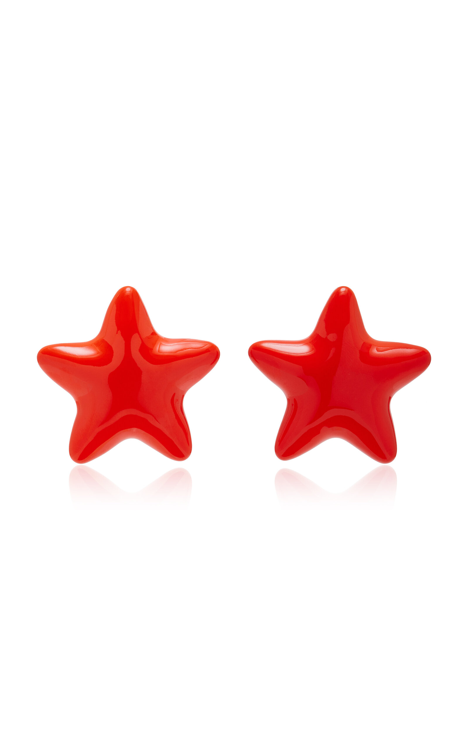 Julietta Stellar Resin Star Earrings In Red