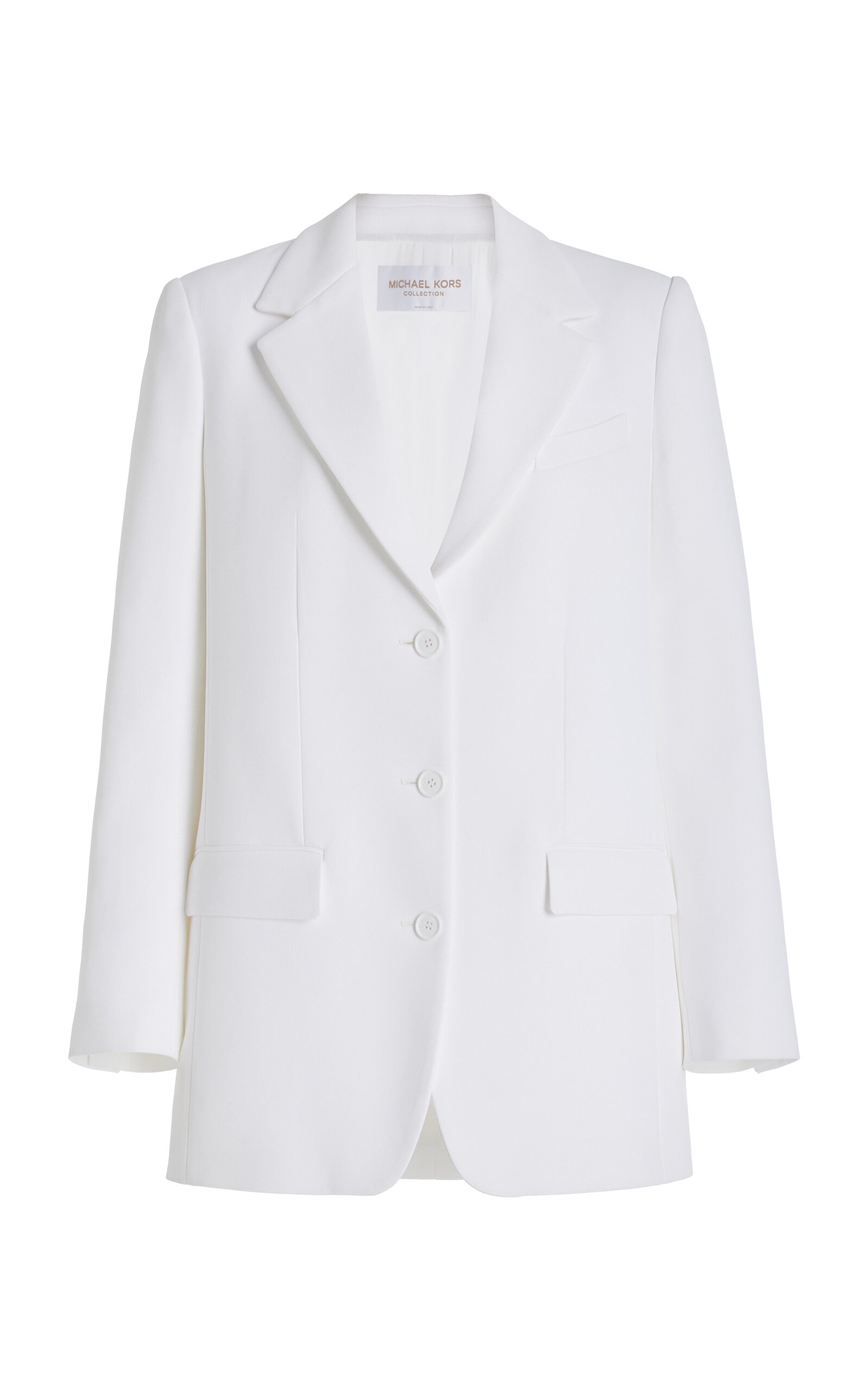 Michael Kors Boyfriend Crepe Blazer In White