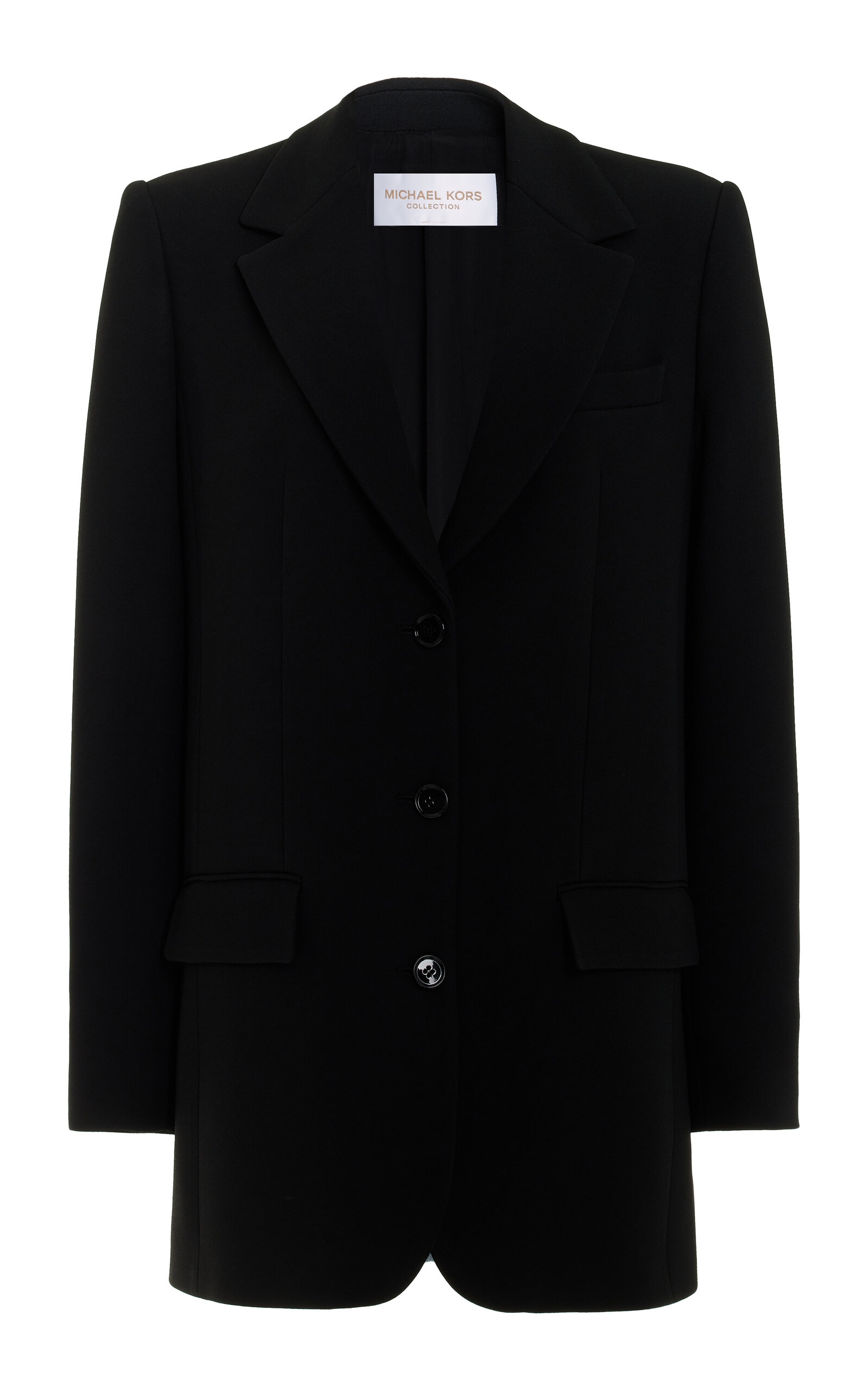 Michael Kors Crepe Sable Scarf Blazer In Black