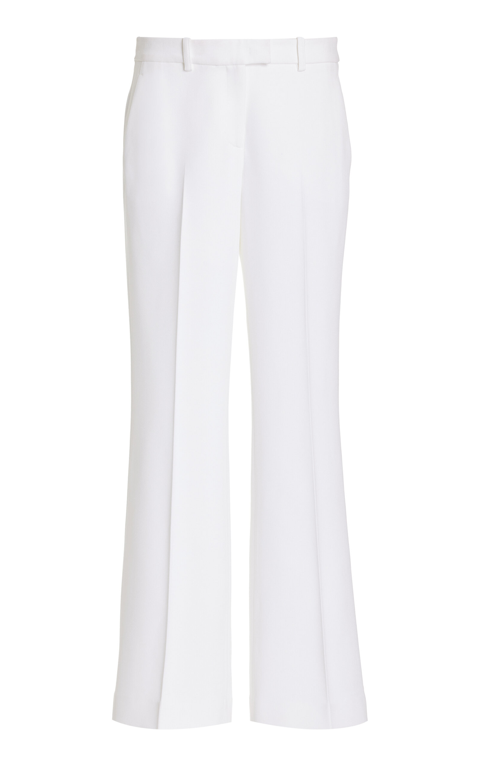 Michael Kors Haylee Double-crepe Flare Trousers In White