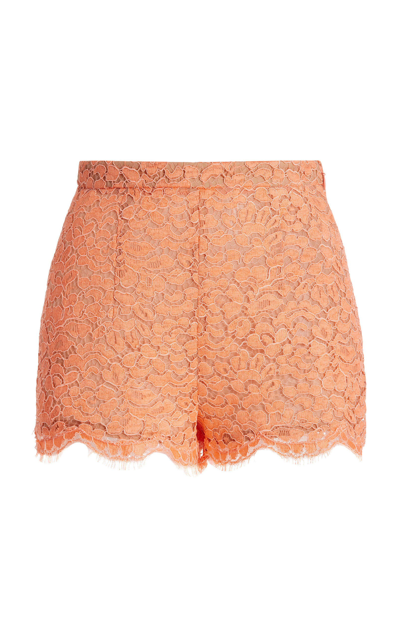 Michael Kors Scalloped Lace Shorts In Pink