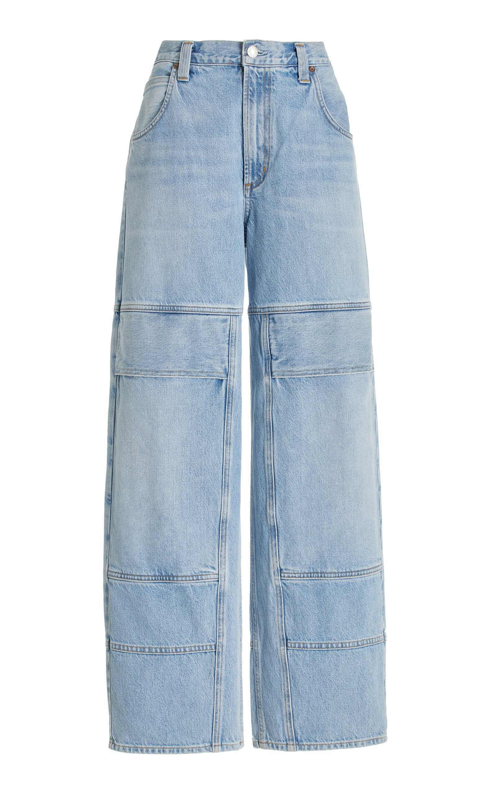 Agolde Tanis High-rise Wide-leg Jeans In Light Wash