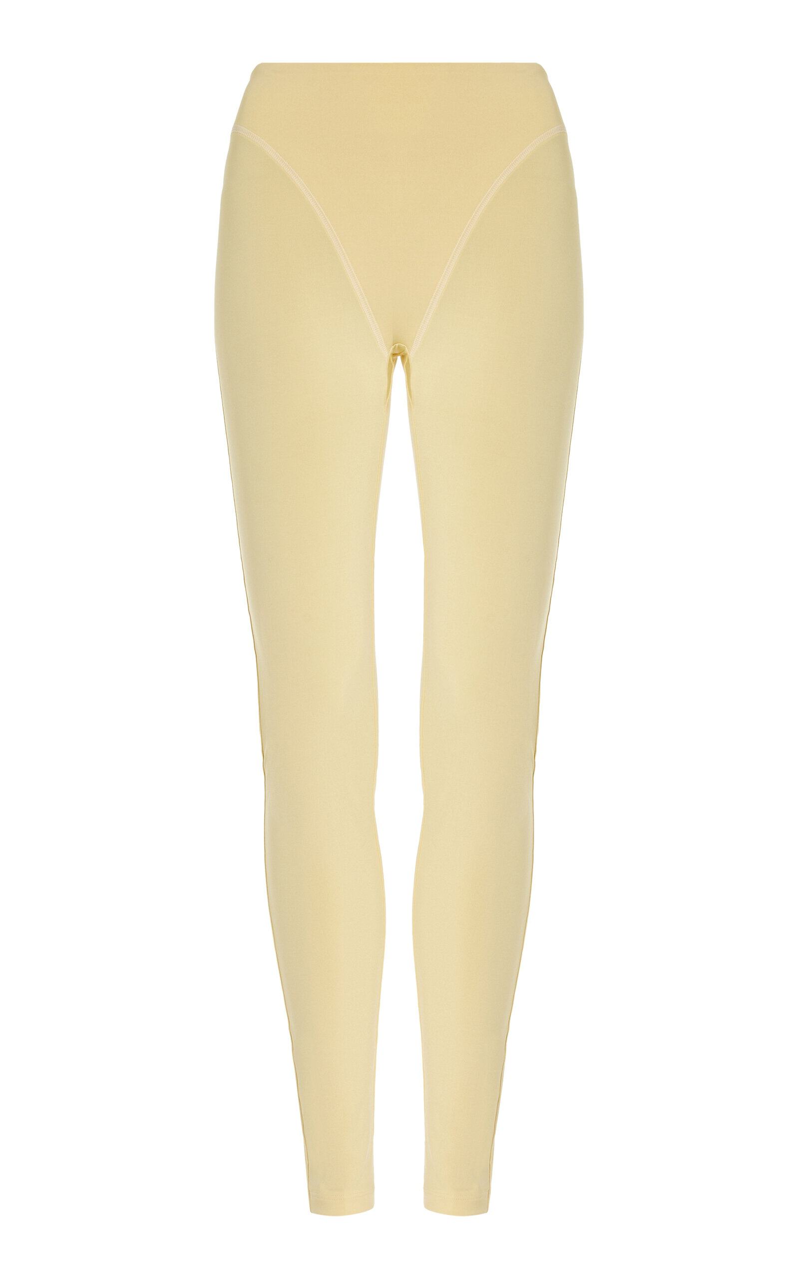Shop Norba Accent Jersey Leggings In Yellow