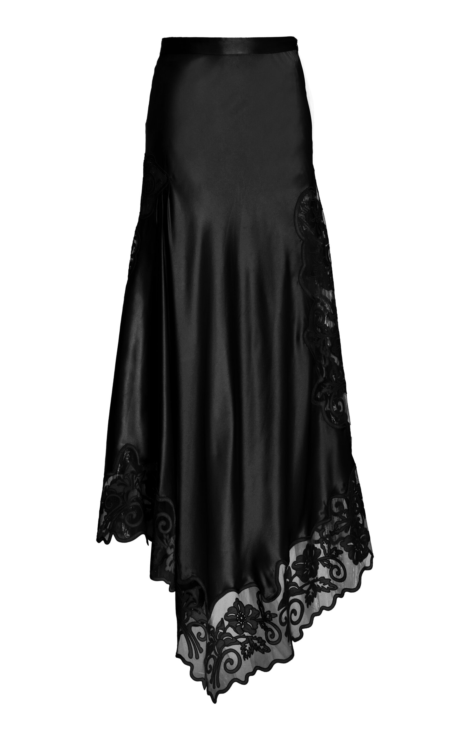 Ulla Johnson Cressida Lace Midi Skirt In Black