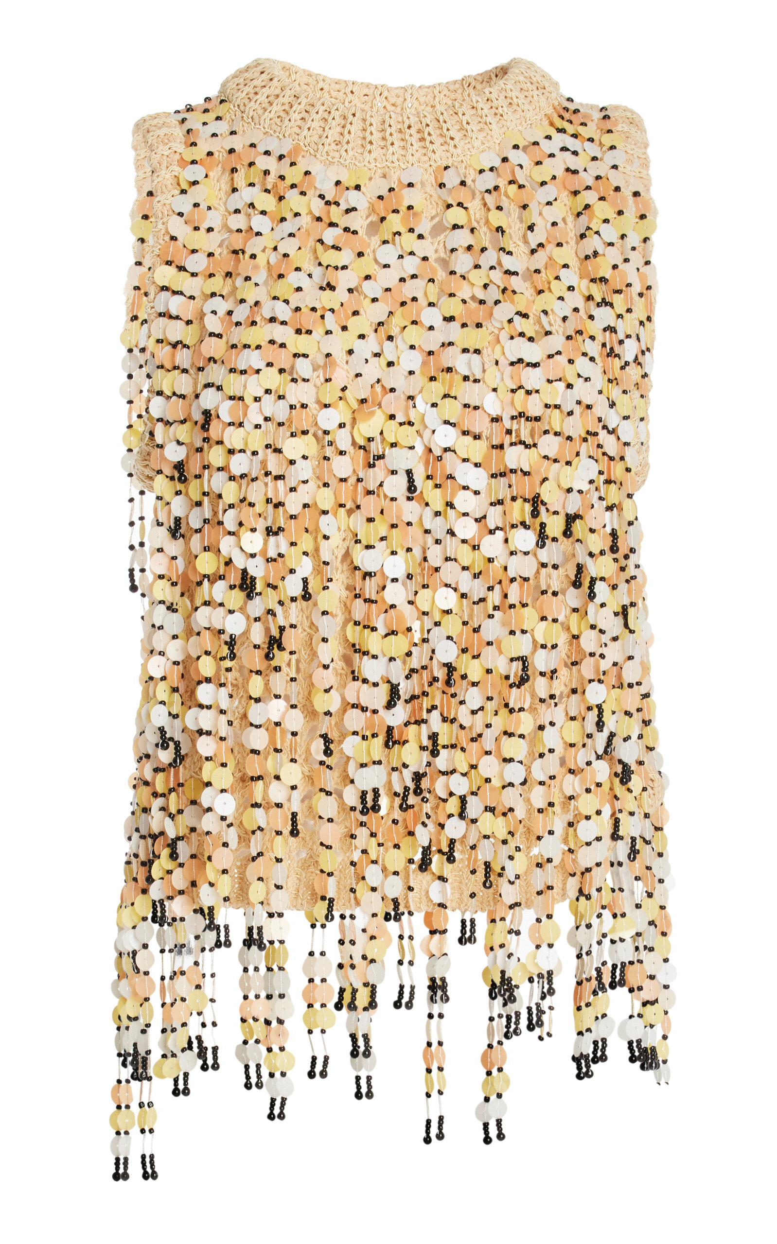 Ulla Johnson Novalie Fringe Top In Neutral