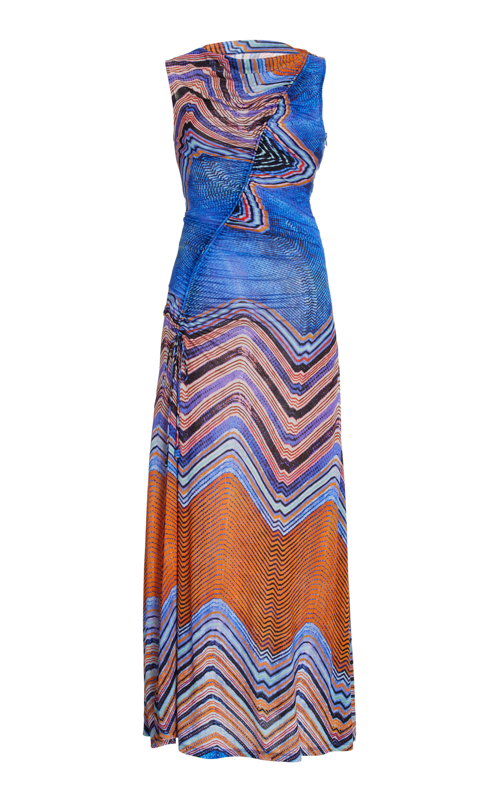 Shop Ulla Johnson Natalia Ruched Tencel Maxi Dress In Print