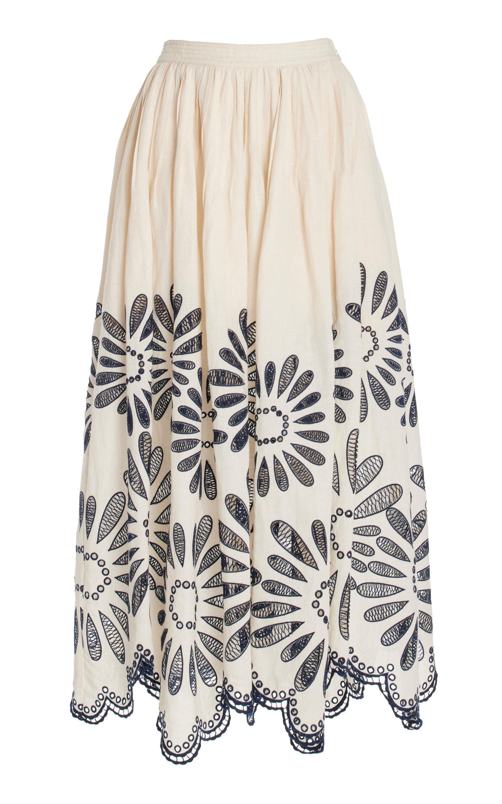 Ulla Johnson Annisa Gathered Midi Skirt In Multi
