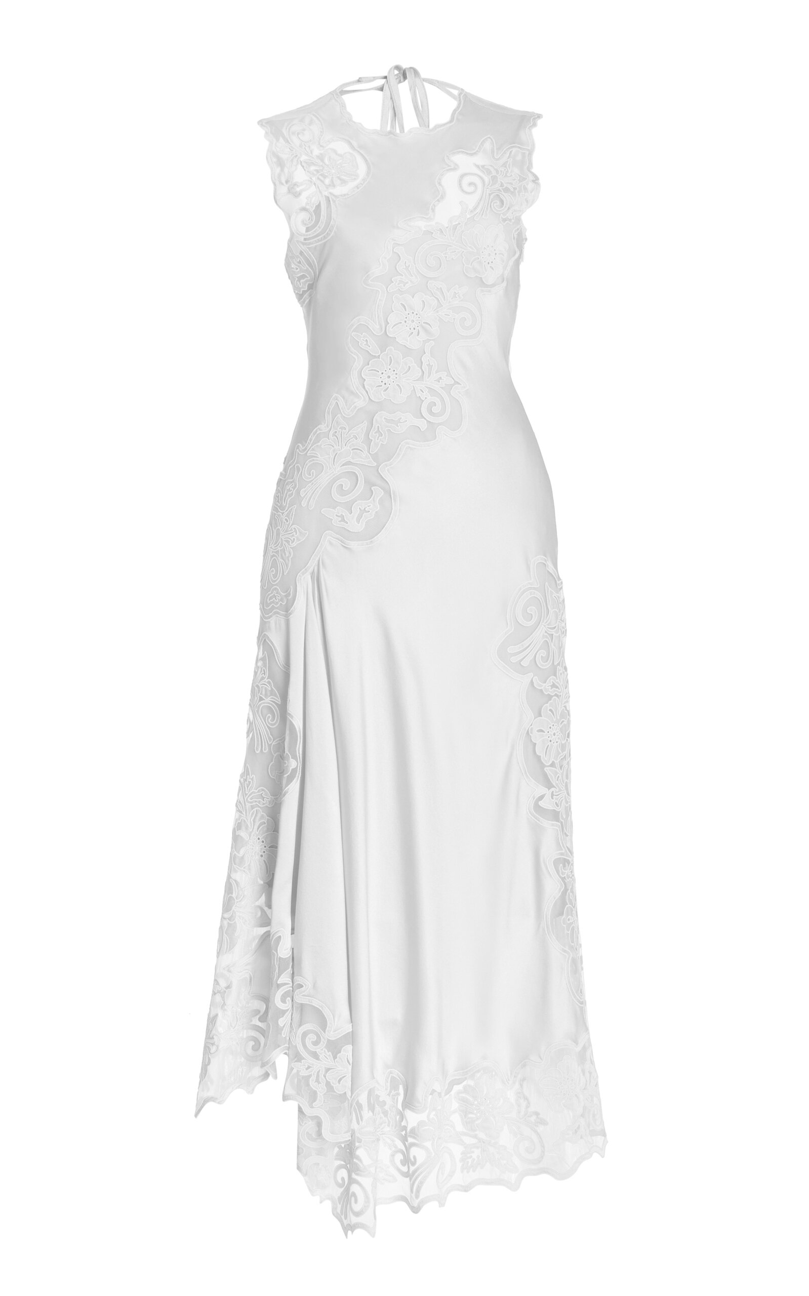 Ulla Johnson Kaia Lace Silk Midi Dress In White