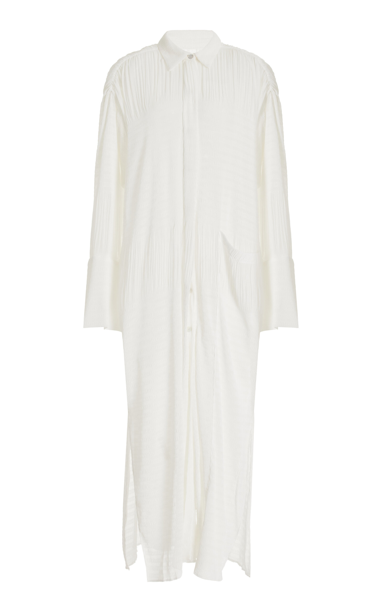 Esånt Oversized Maxi Shirt Dress In White