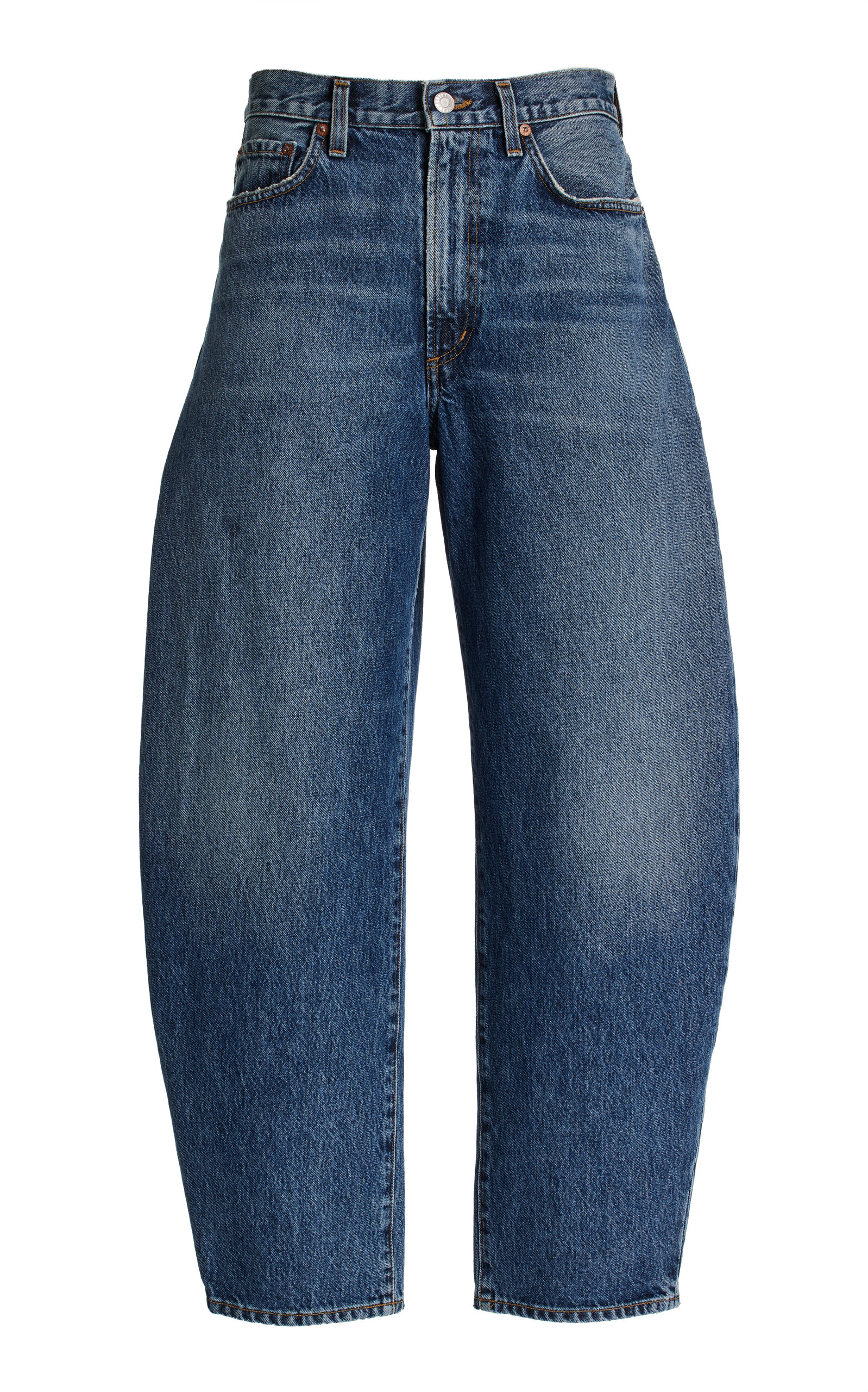 Agolde Rigid High-rise Balloon Jeans In Blue