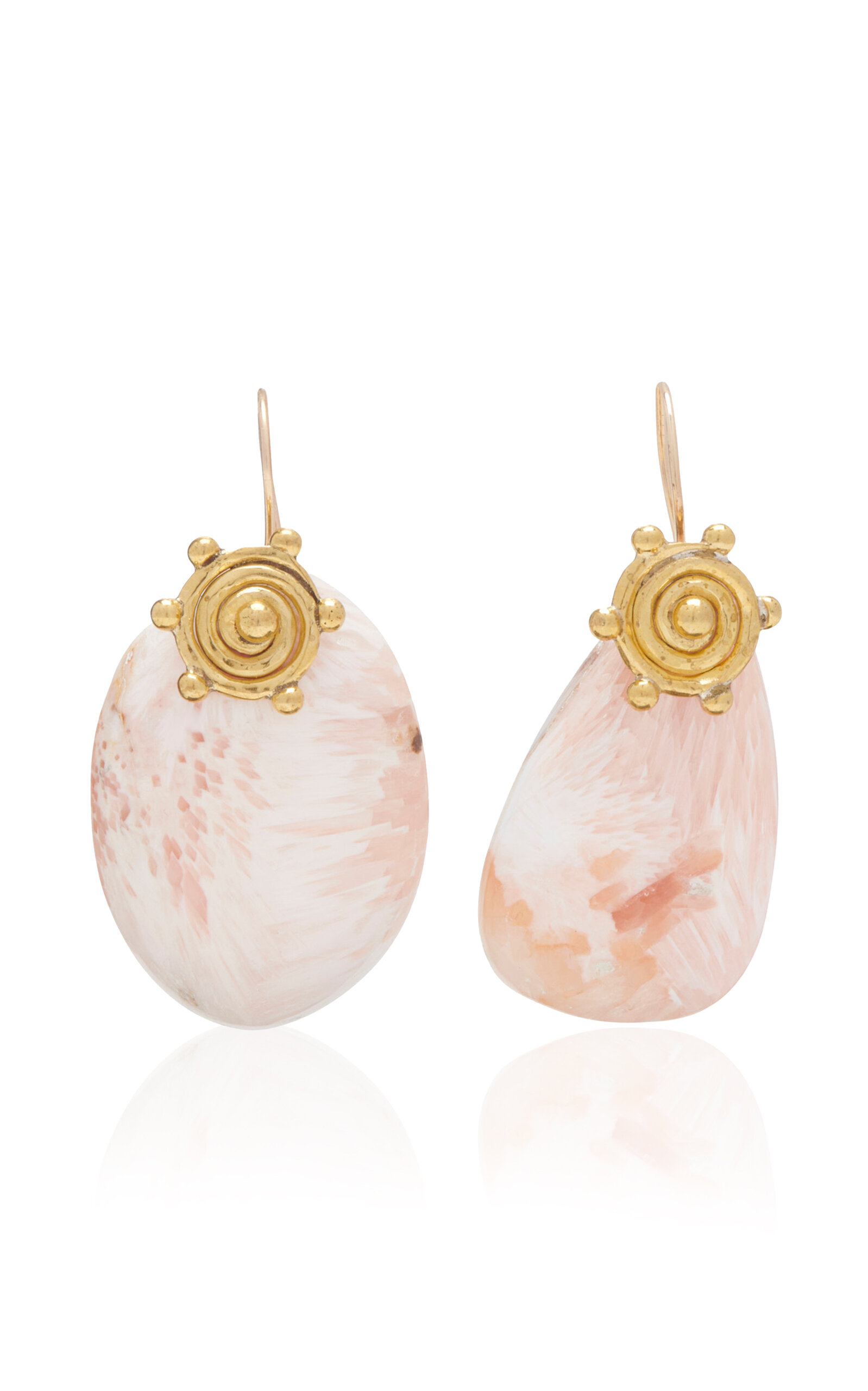 Ulla Johnson Mini Spiral Stone Earrings In Gold
