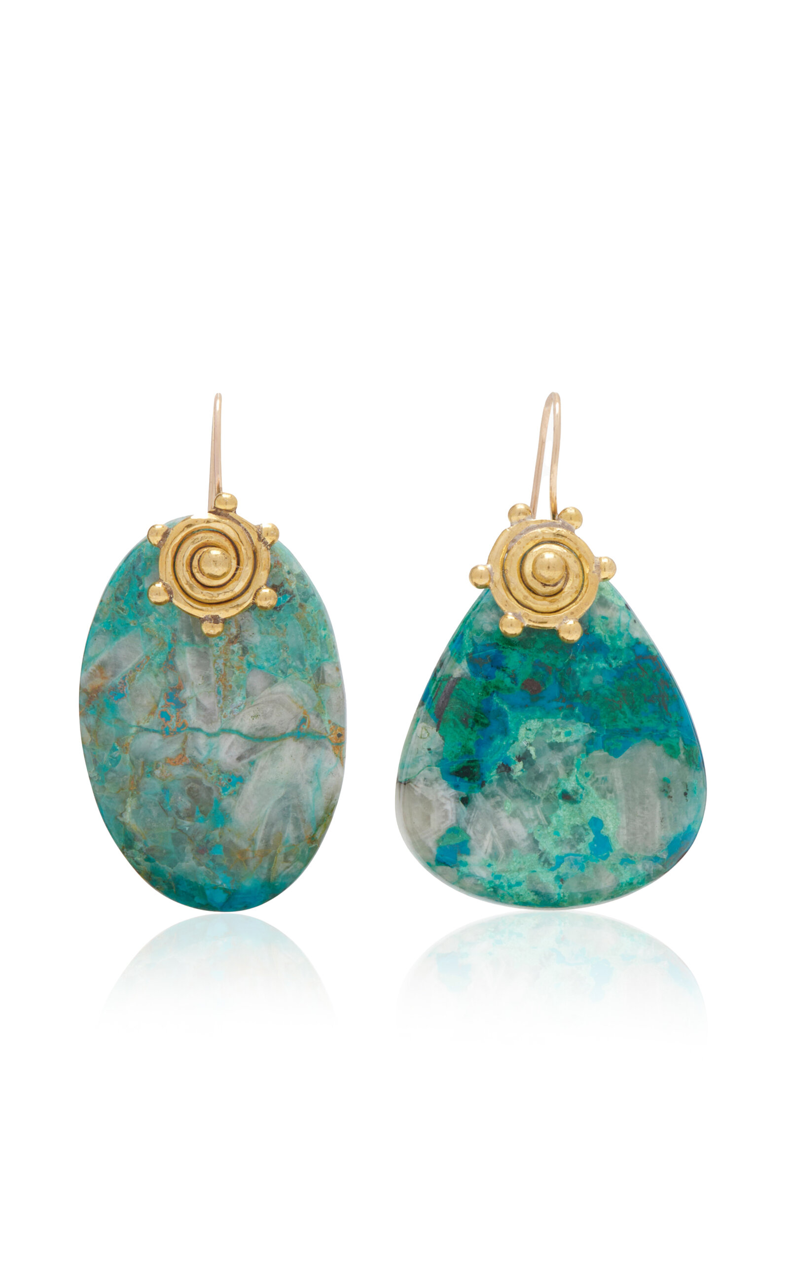 Ulla Johnson Mini Spiral Stone Earrings In Blue