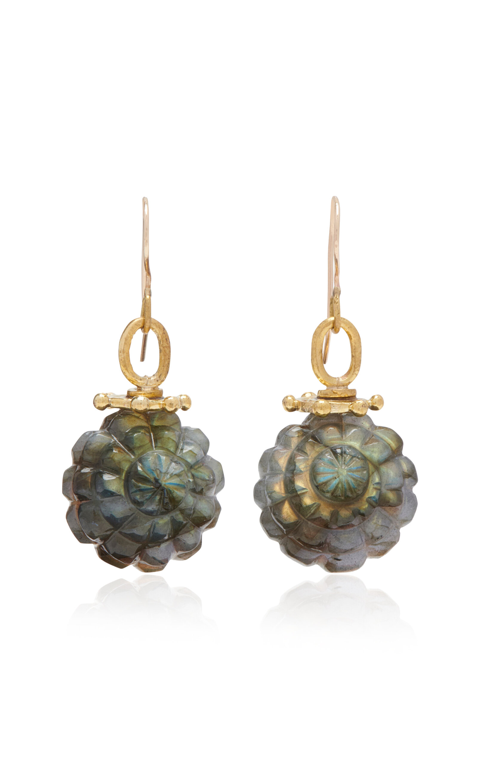 Ulla Johnson Shell Trocus Earrings In Gray