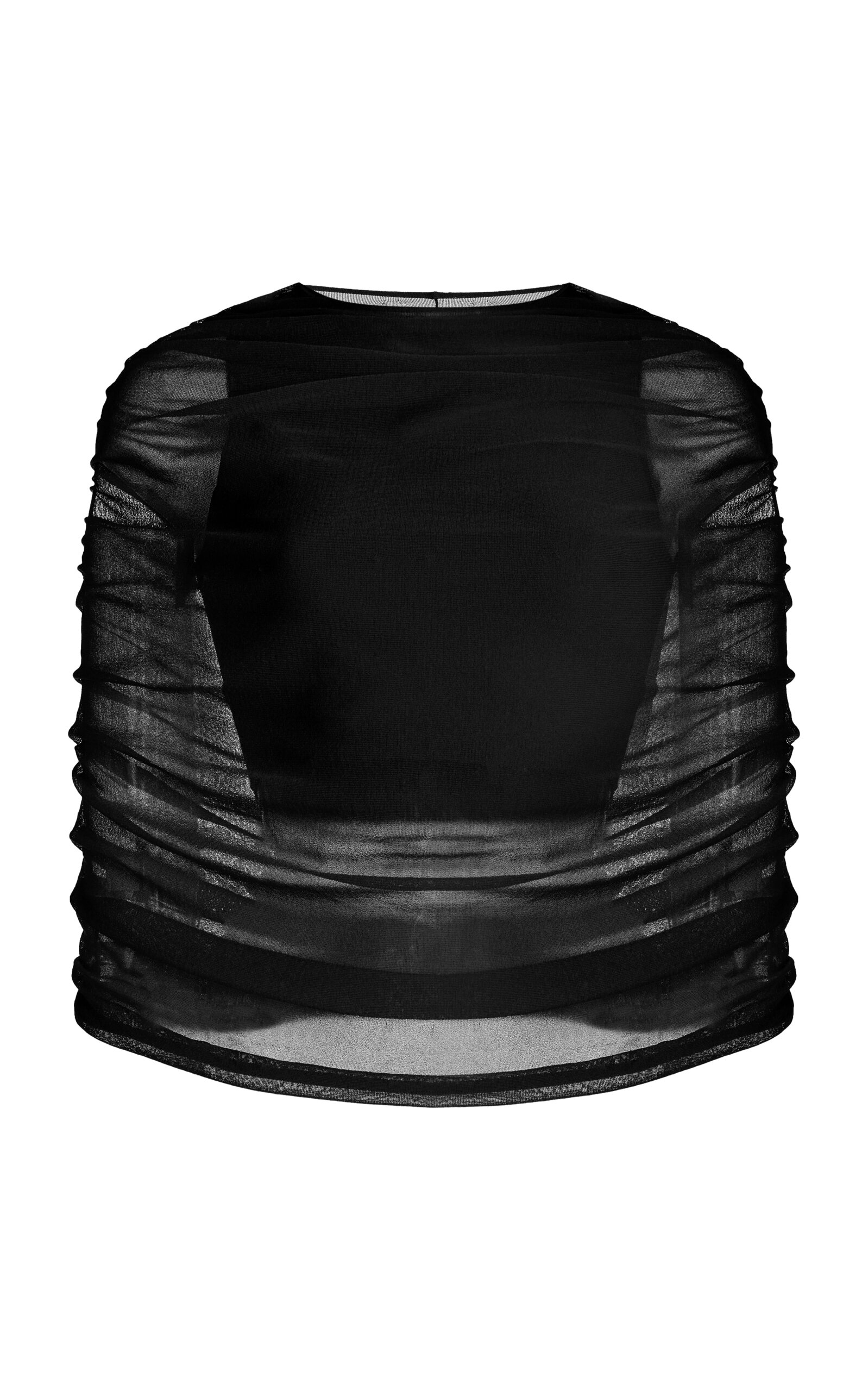 The Lyra Ruched Sheer Knit Top
