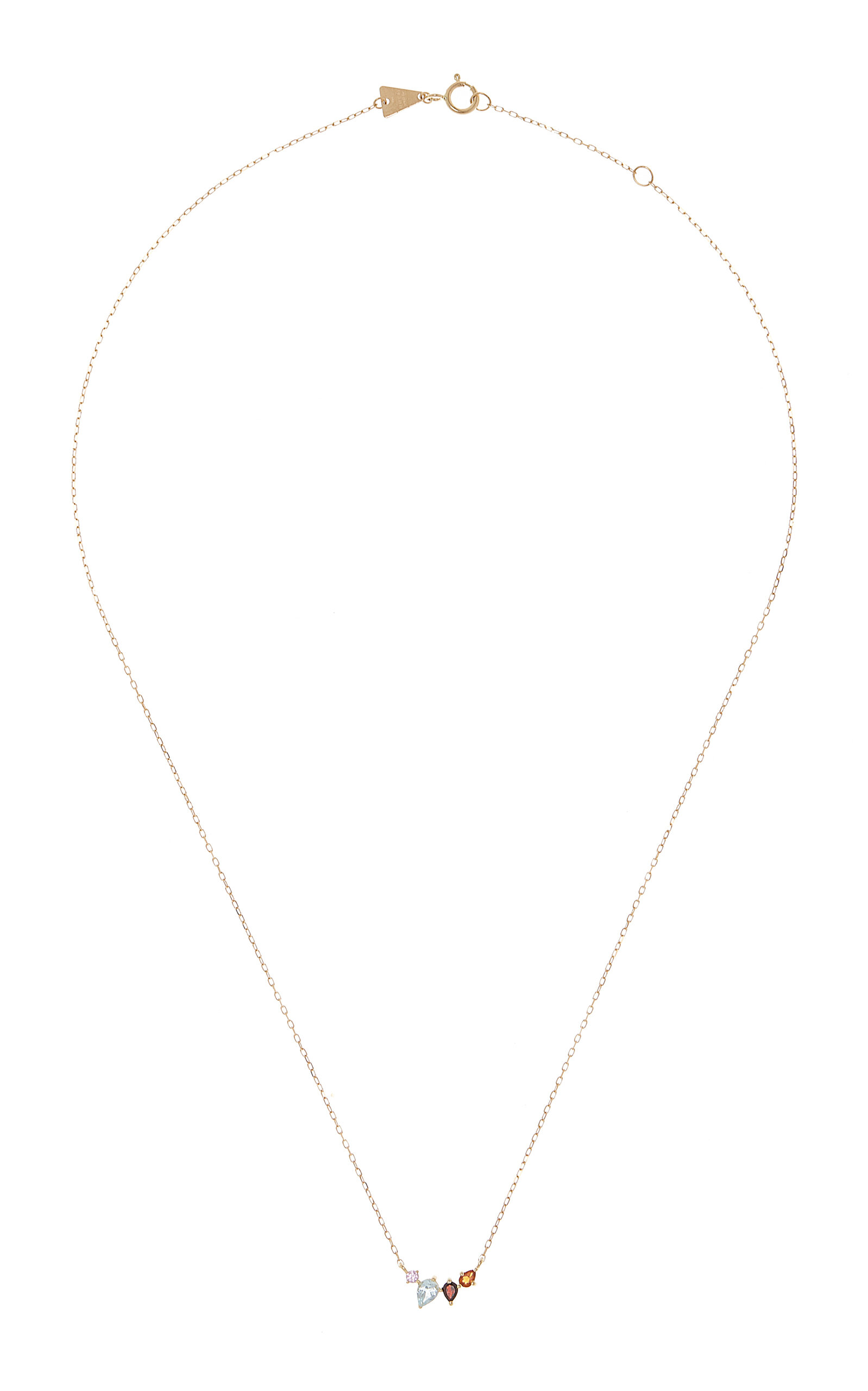 Adina Reyter Crown Jewels Gemstone Curve Necklace In Gold