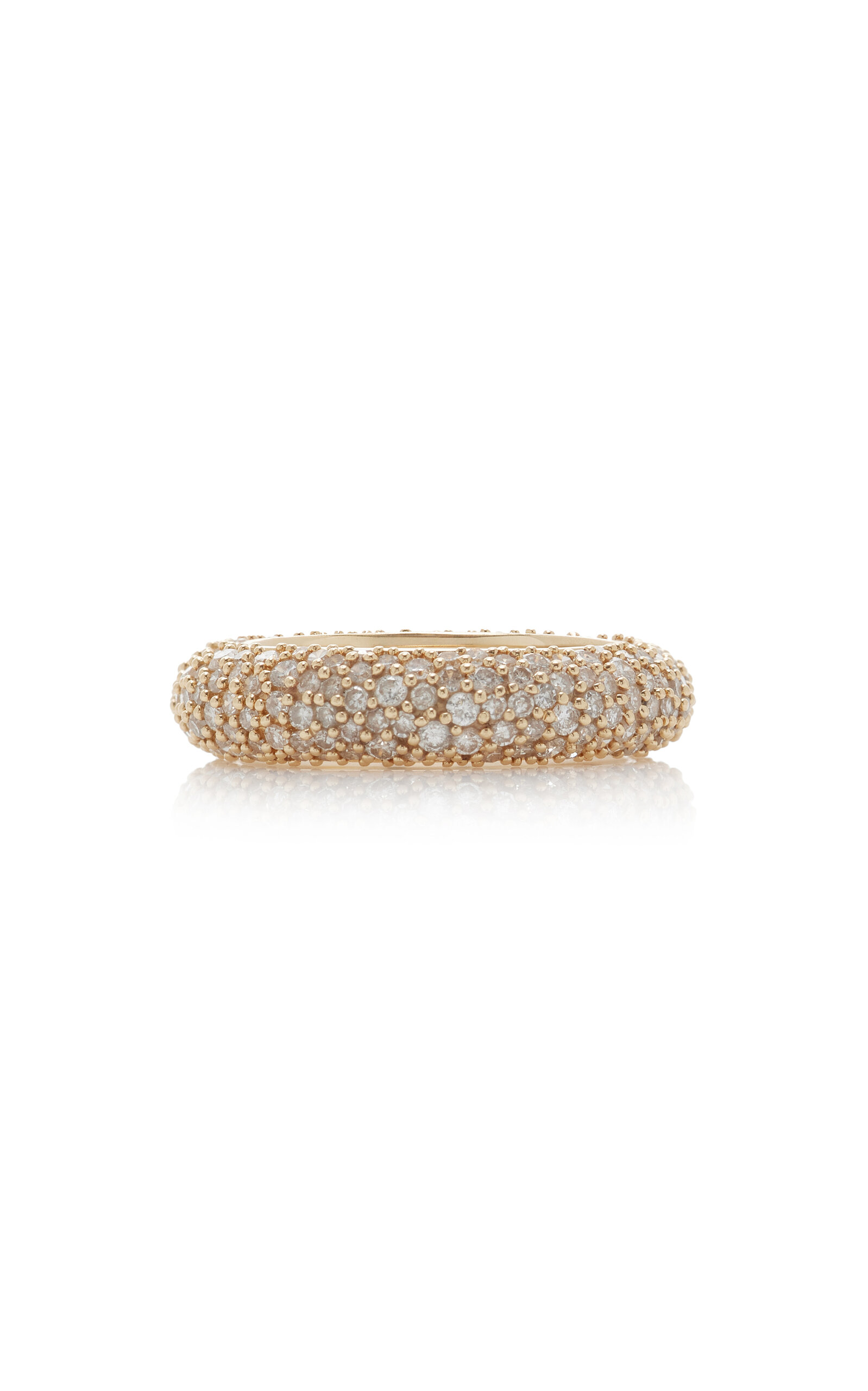 Adina Reyter Diamond Pavé Eternity Tube Ring In Gold