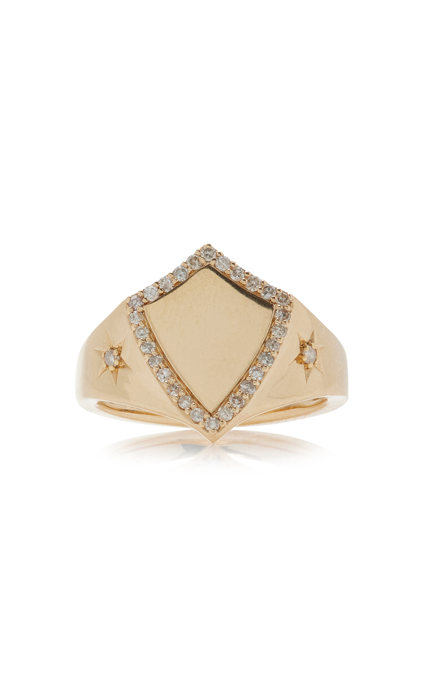 ADINA REYTER 14K YELLOW GOLD DIAMOND SIGNET RING