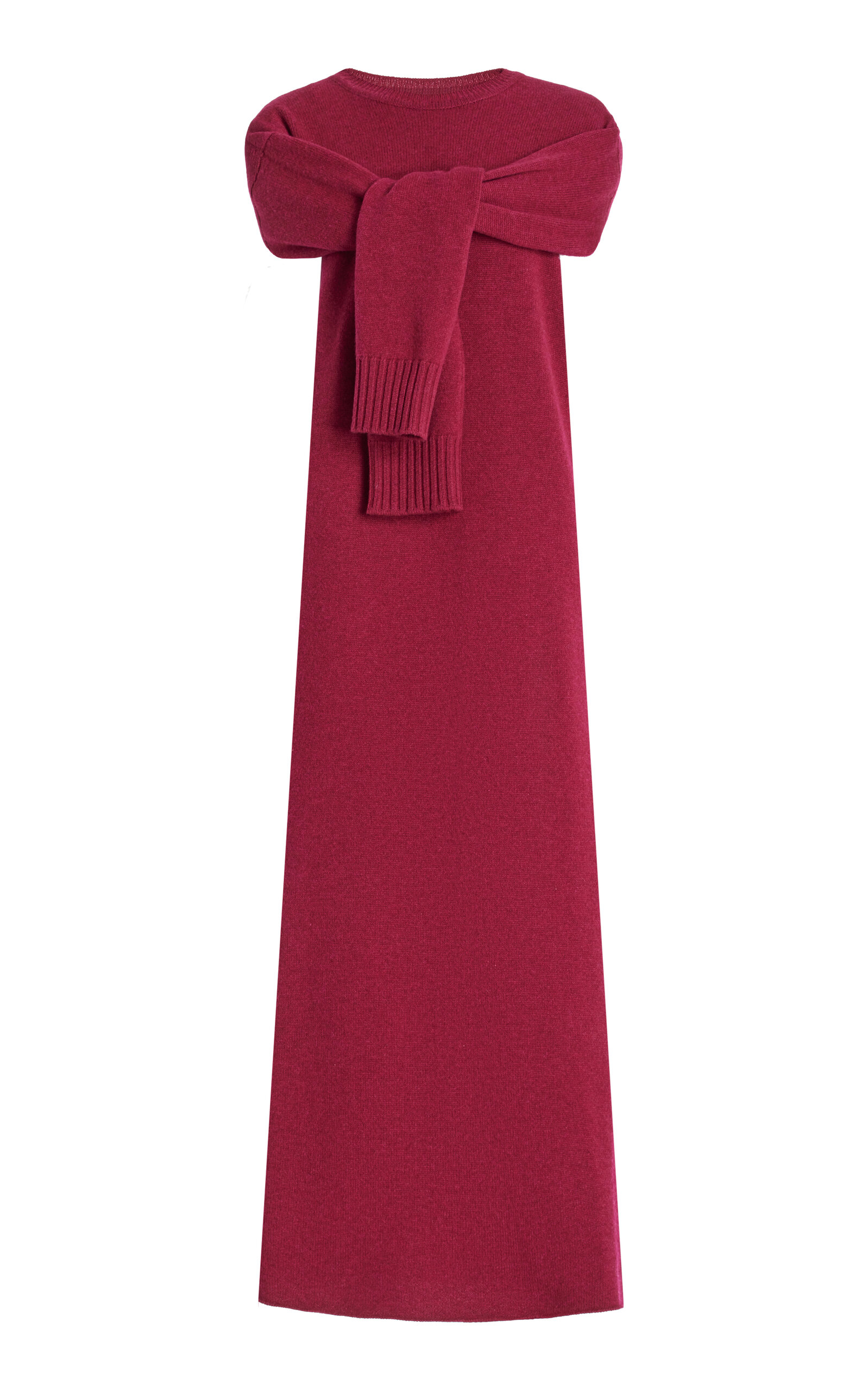 Tie-Front Wool And Cashmere-Blend Maxi Dress