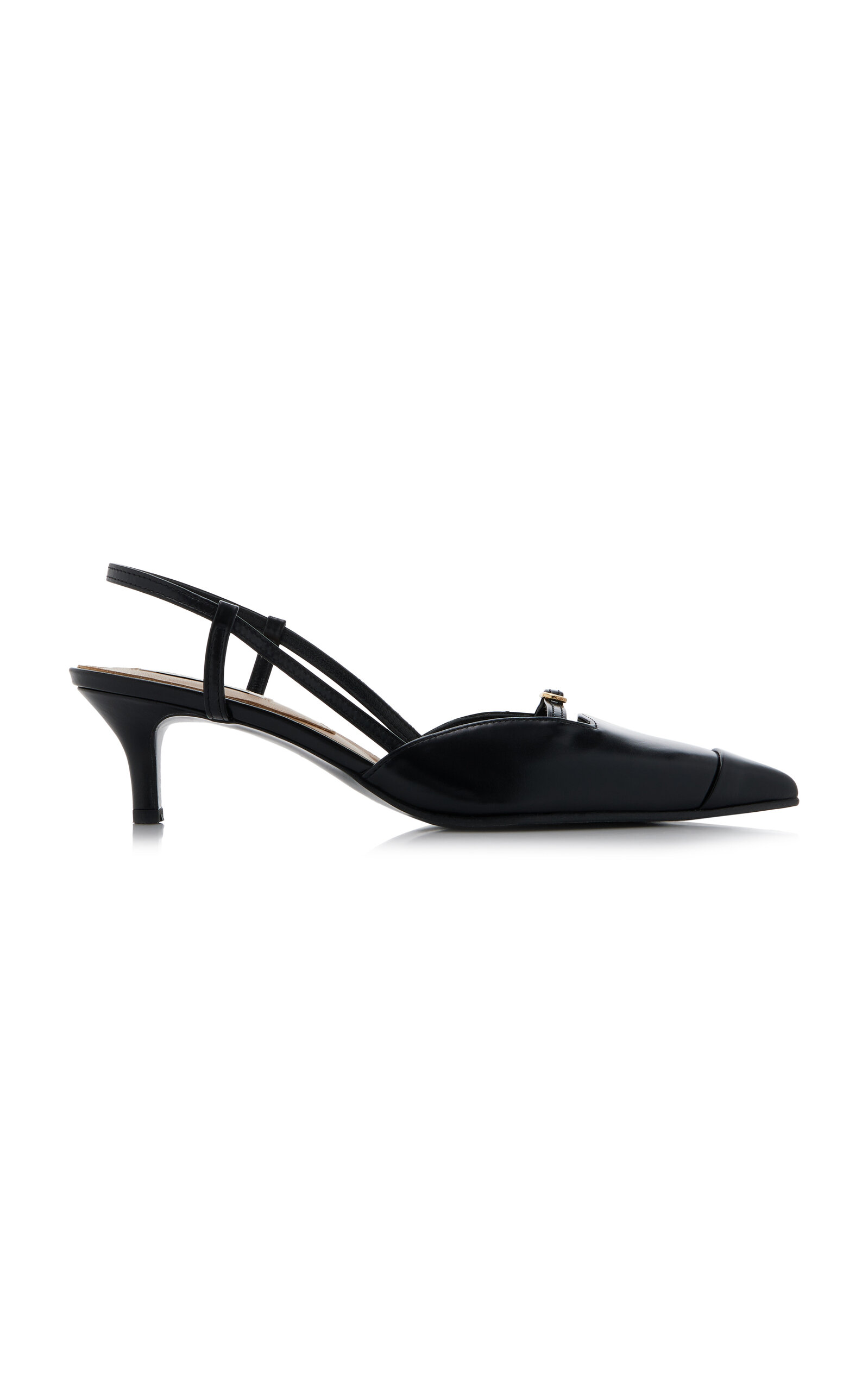 Reike Nen Sia Kitten Leather Pumps In Black