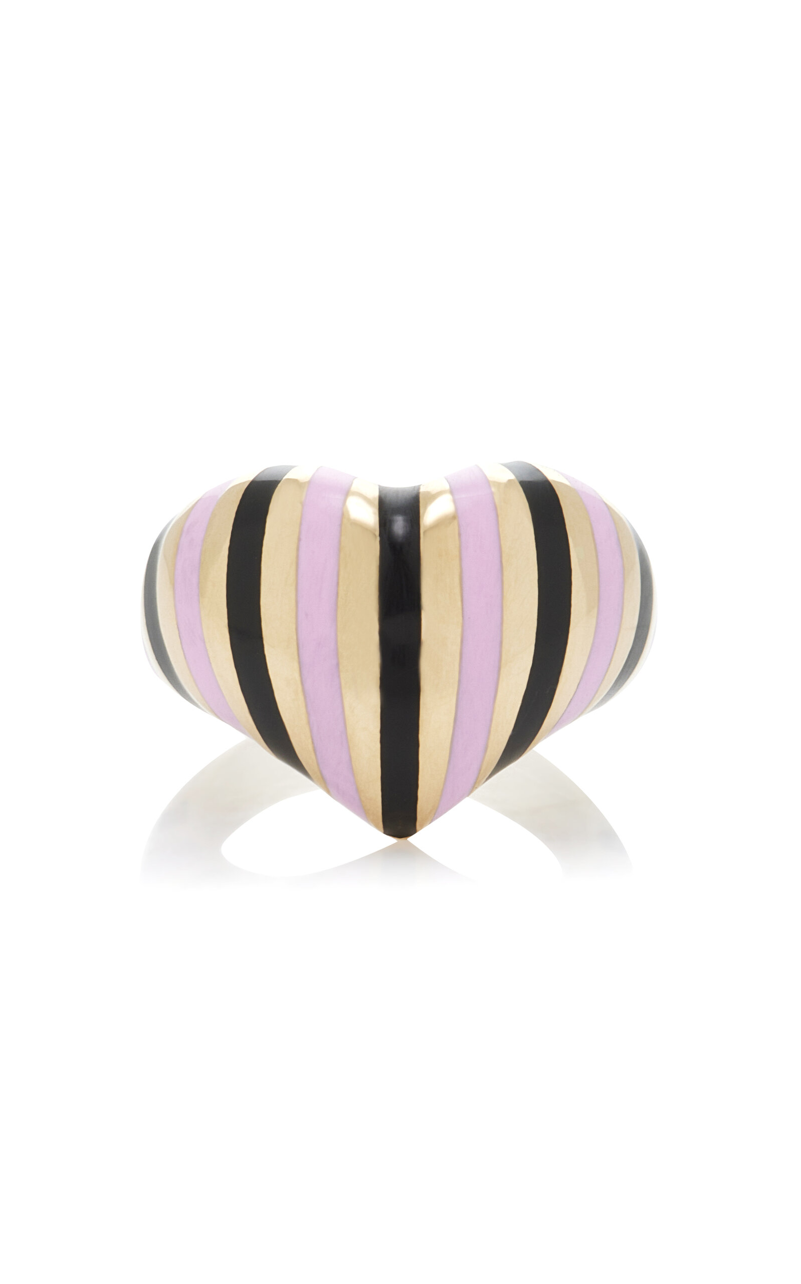Chubby 14K Yellow Gold Enameled Pinky Ring