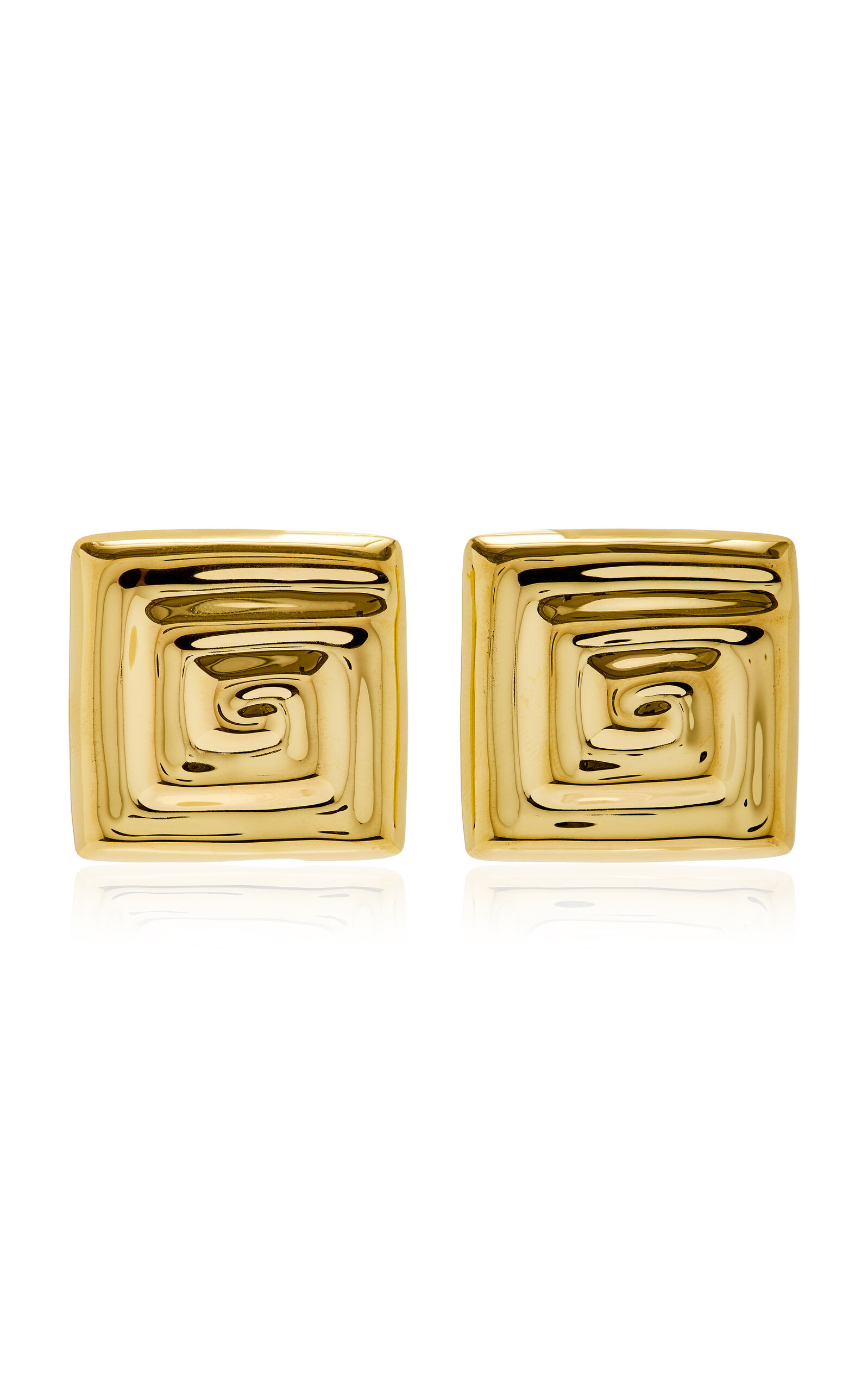 Uzu Square 18K Yellow Gold Vermeil Earrings