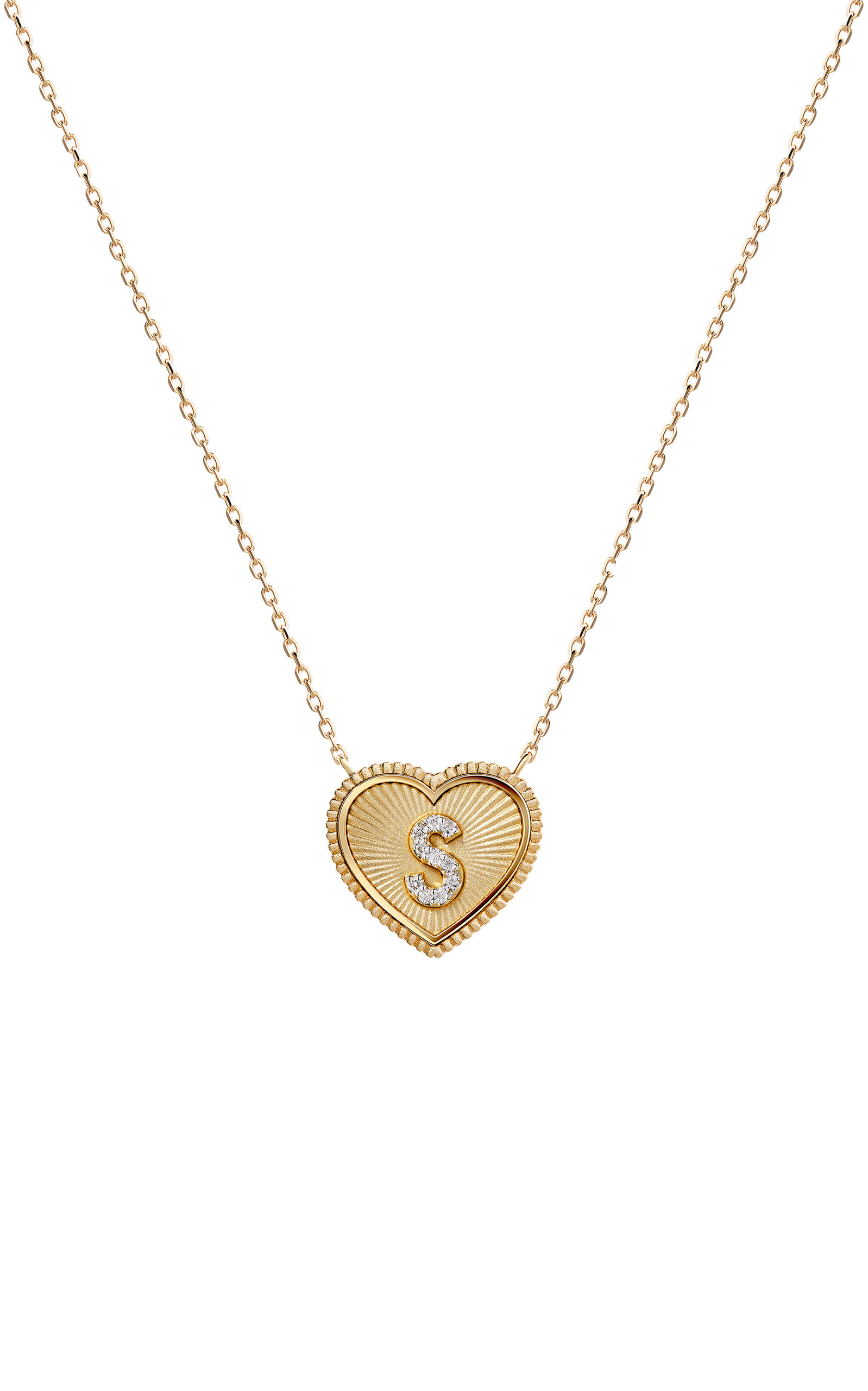 18k Yellow Gold A2Z Mini Heart-Shaped Necklace