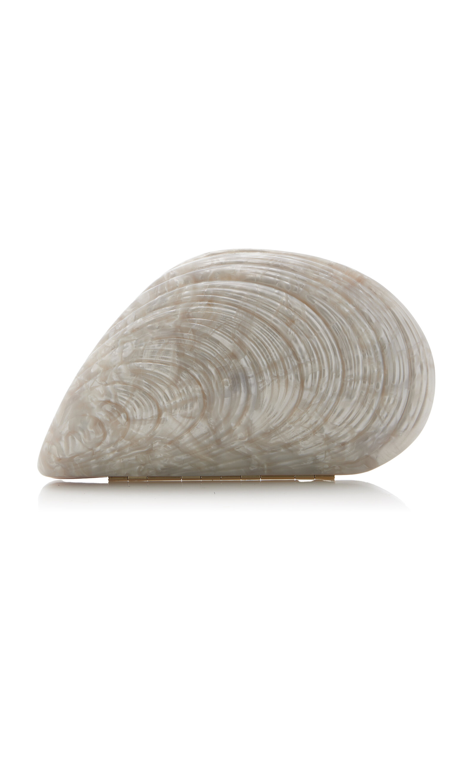 Bridget Acrylic Oyster Shell Clutch