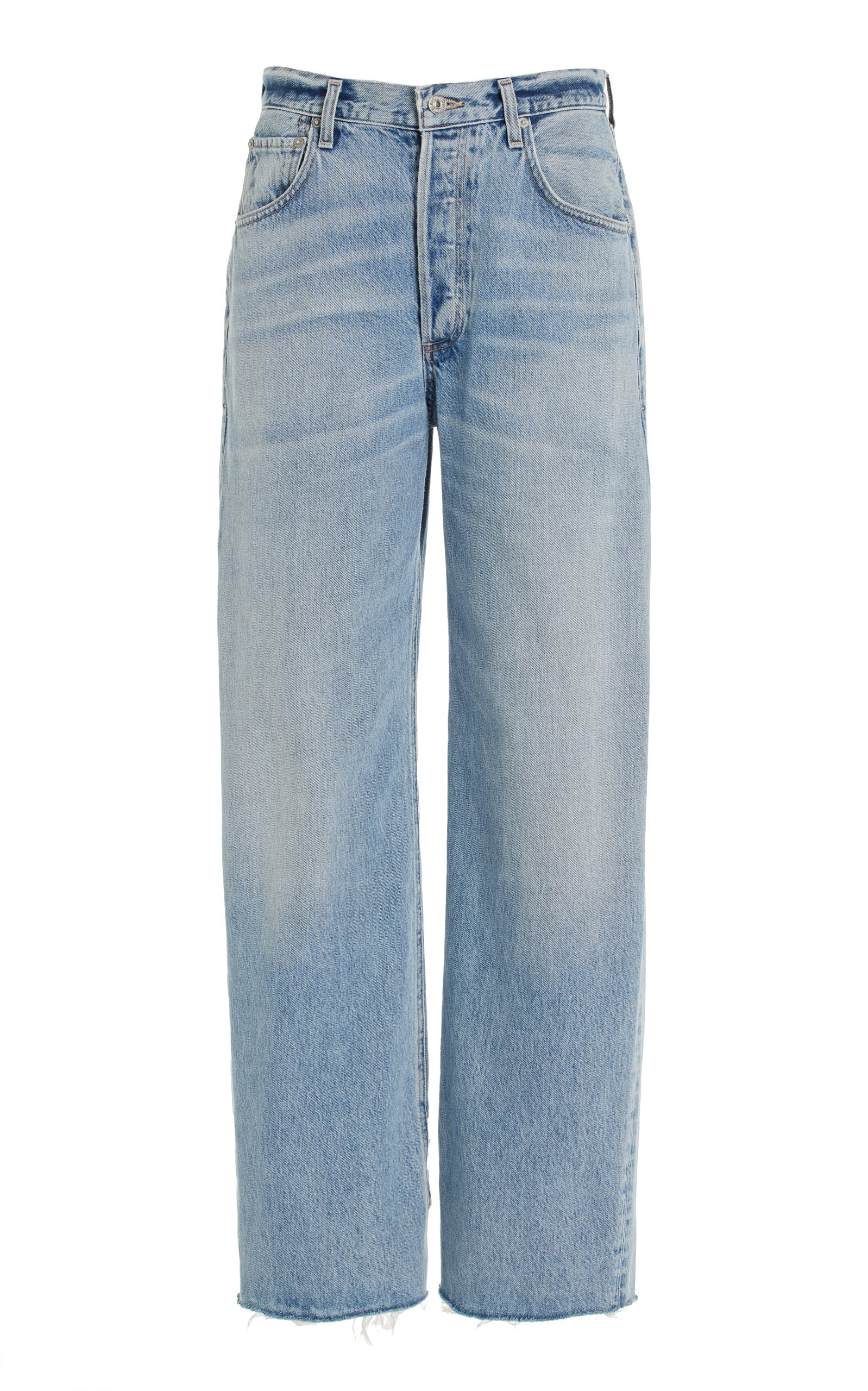 Shop Citizens Of Humanity Ayla Rigid High-rise Wide-leg Jeans In Light Wash