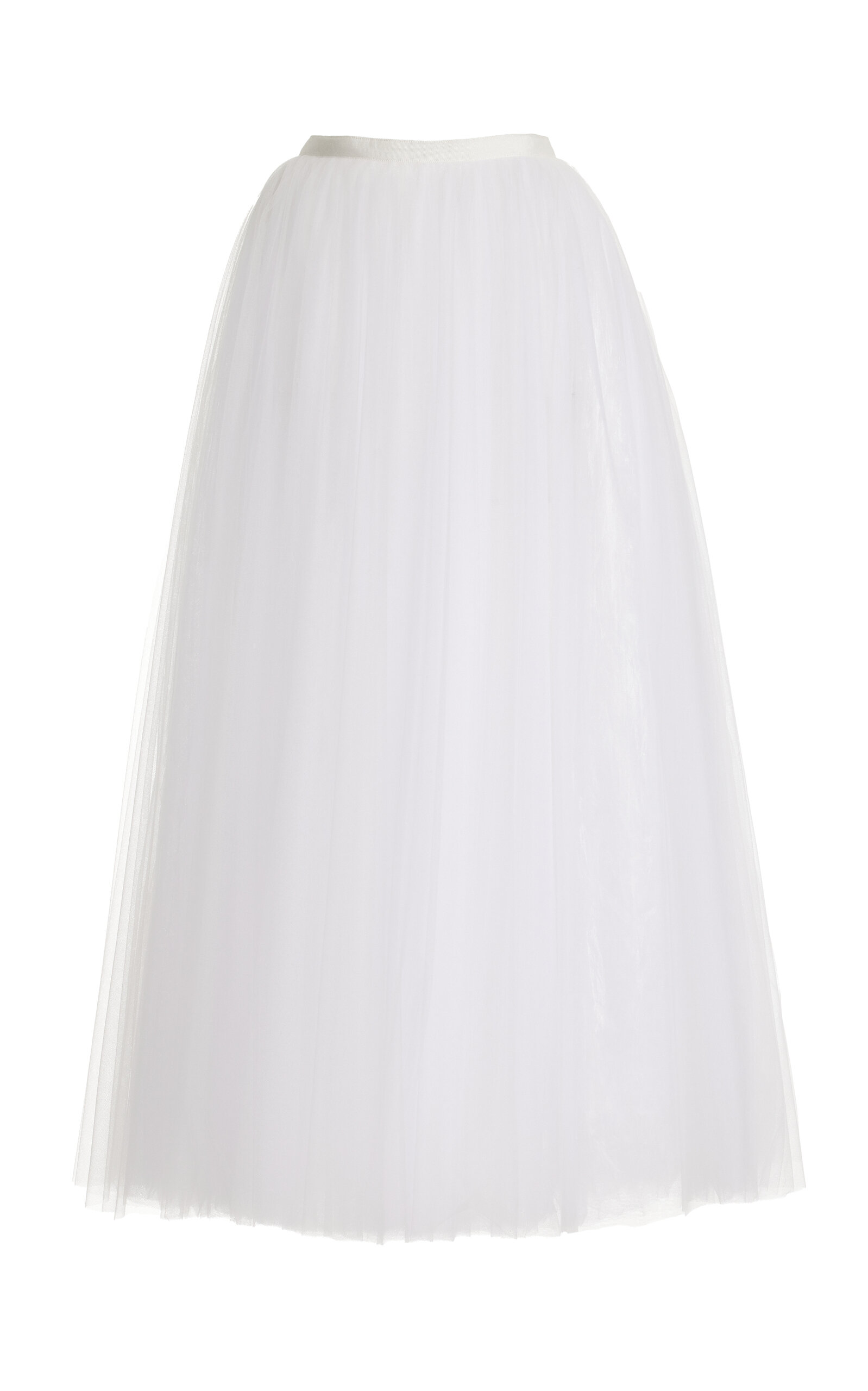 Carolina Herrera Tulle Maxi Skirt In White