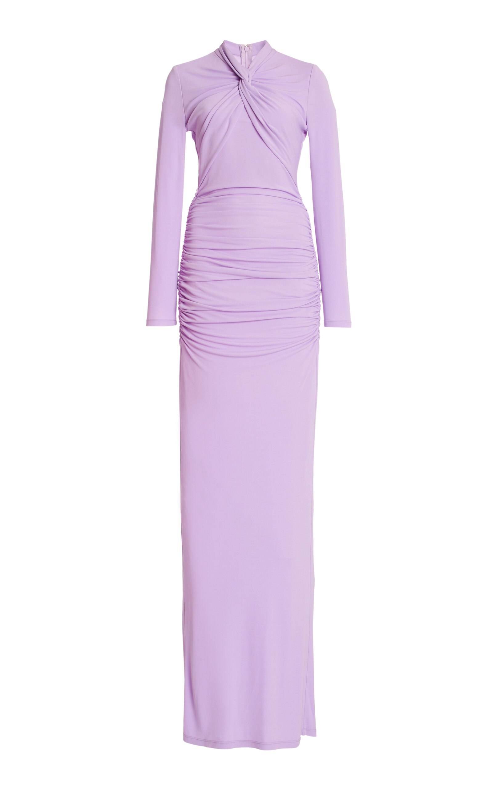 Carolina Herrera Tailored Stretch Wool Mini Dress In Purple