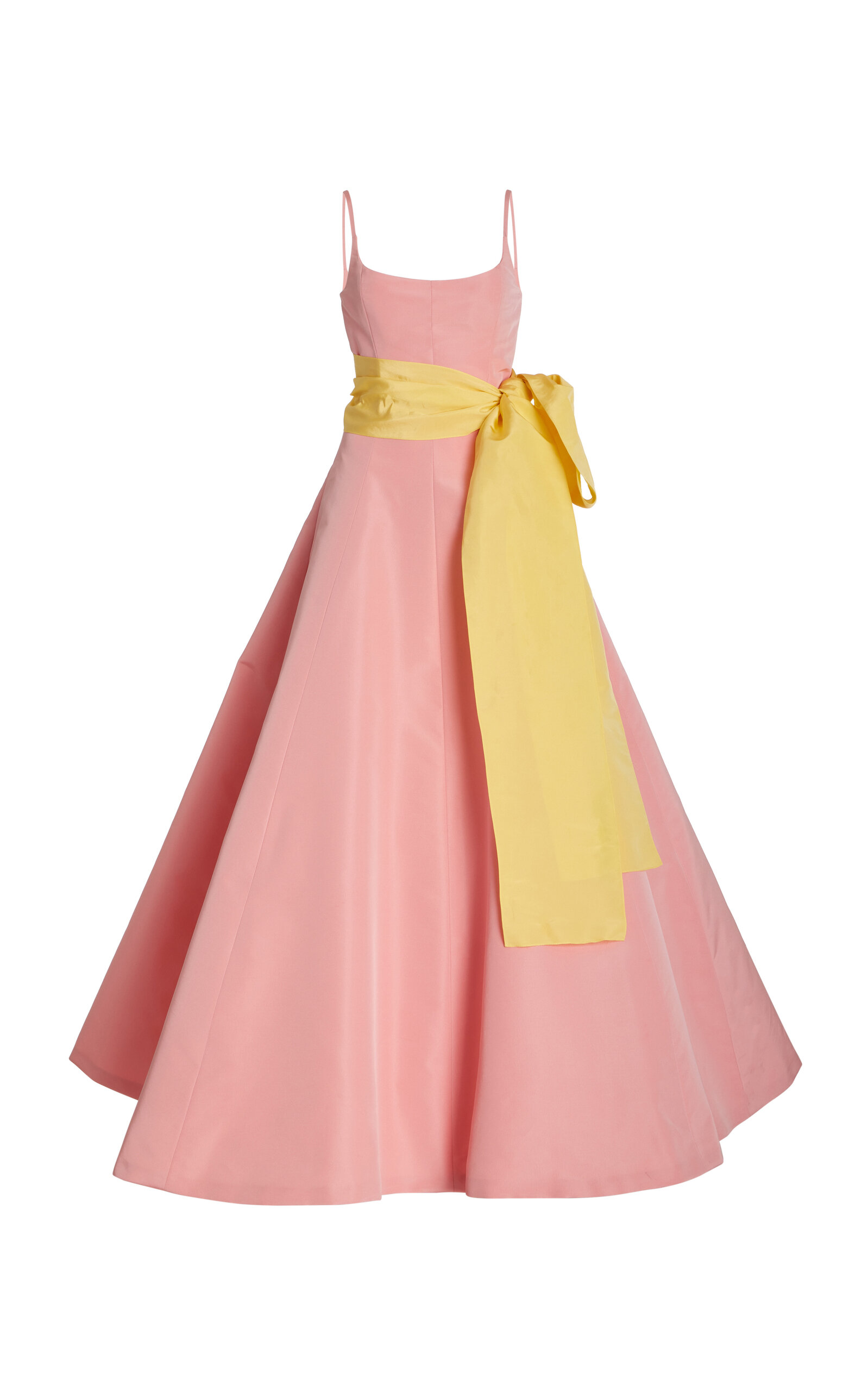 Carolina Herrera Sash-detailed Silk Ball Gown In Pink