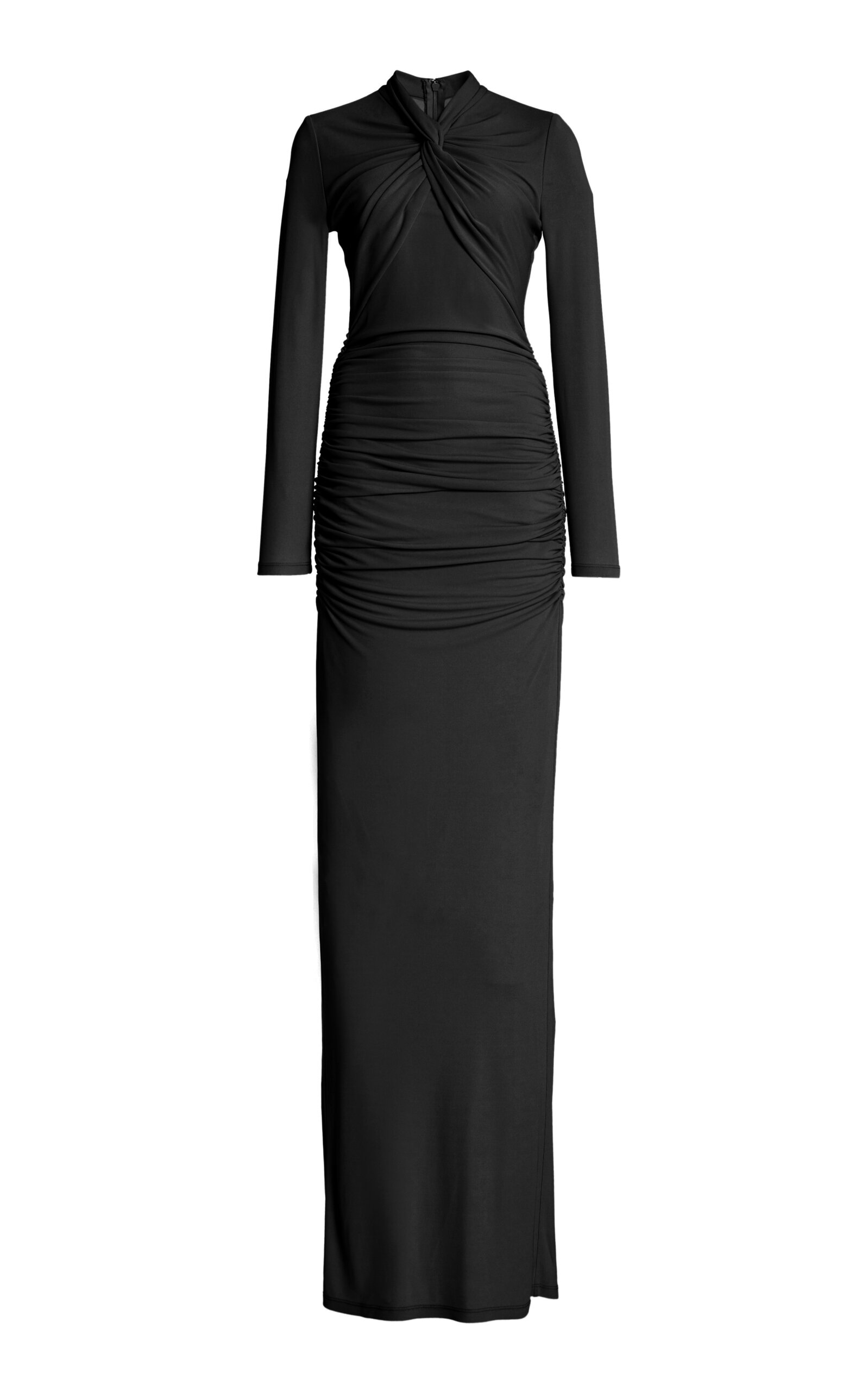 Carolina Herrera Twisted Jersey Maxi Dress - Black
