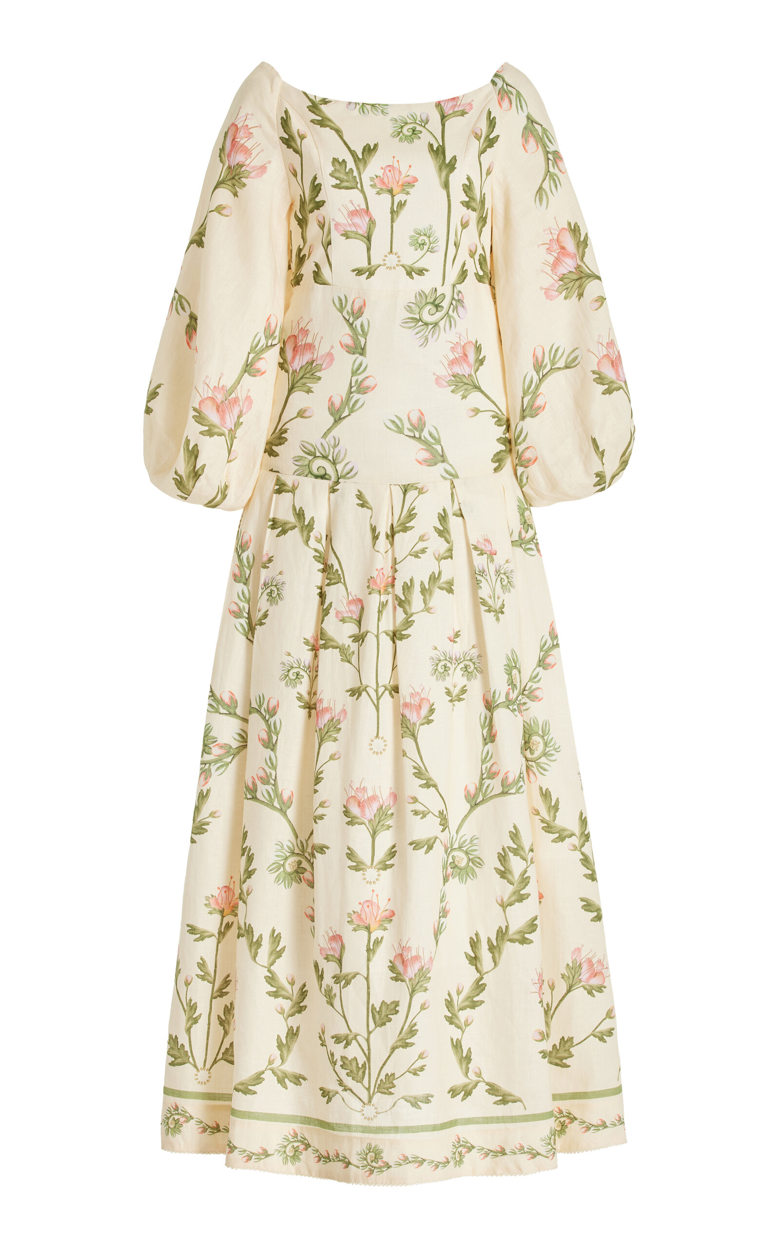Agua by Agua Bendita Senlis Oasis Off-The-Shoulder Linen Maxi Dress