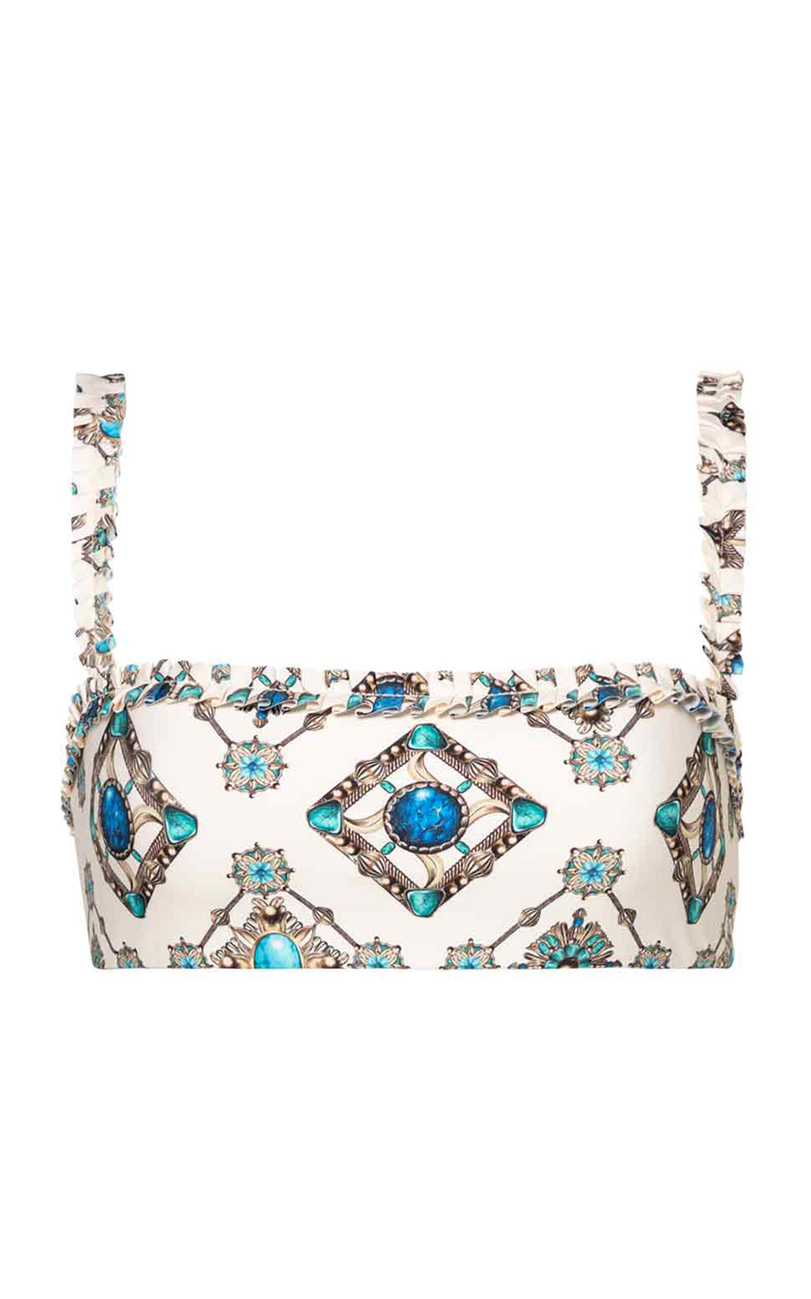 Agua By Agua Bendita Olmo Platero Bikini Top In Multicolor In White