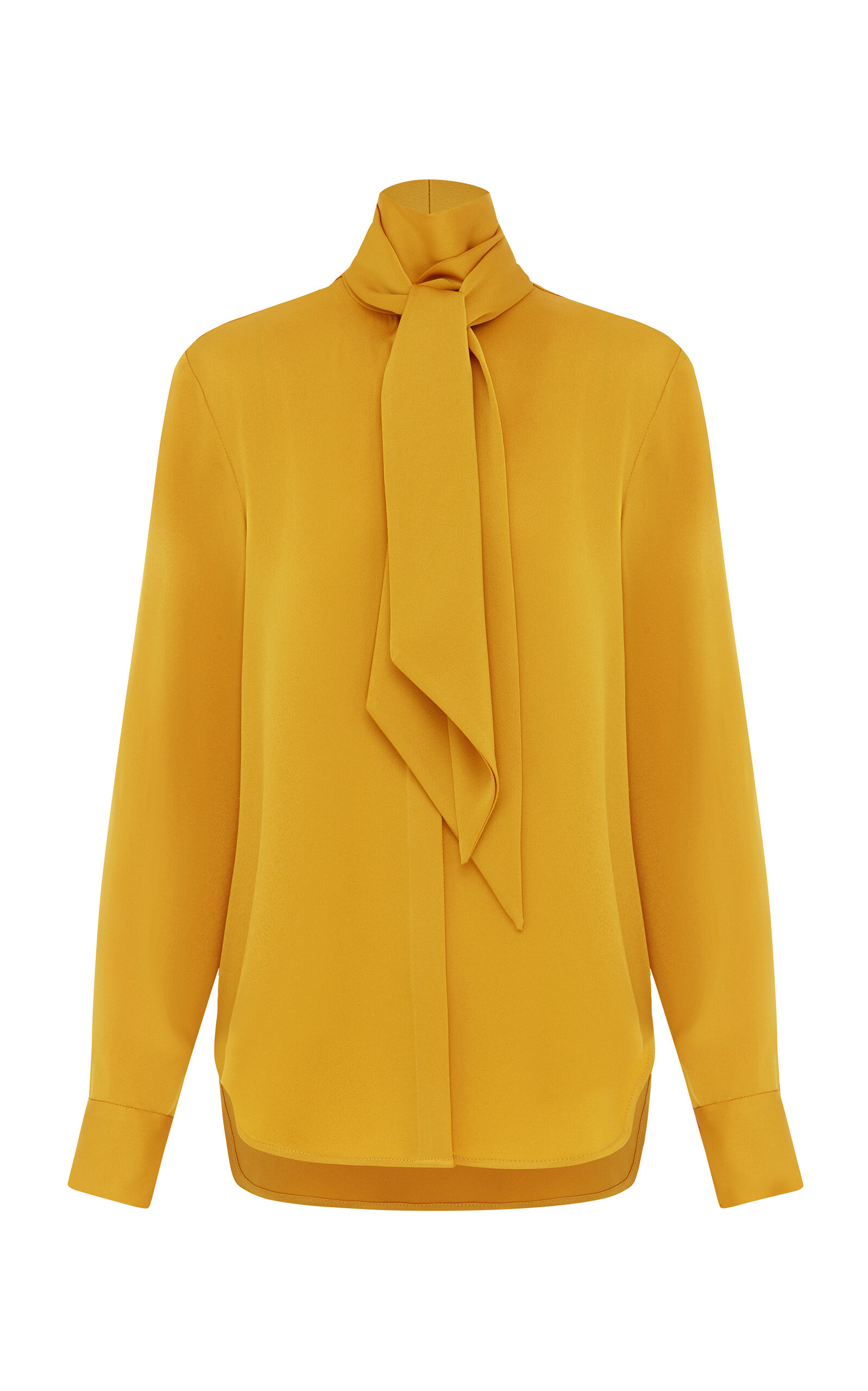 Alex Perry Tie-detailed Satin Crepe Top In Gold